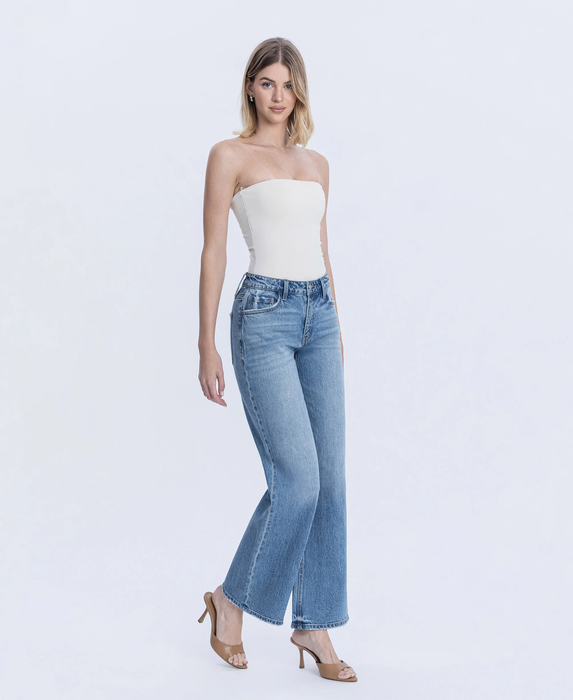 Astonishing - High Rise Full Length Wide Leg Jeans - Image 4