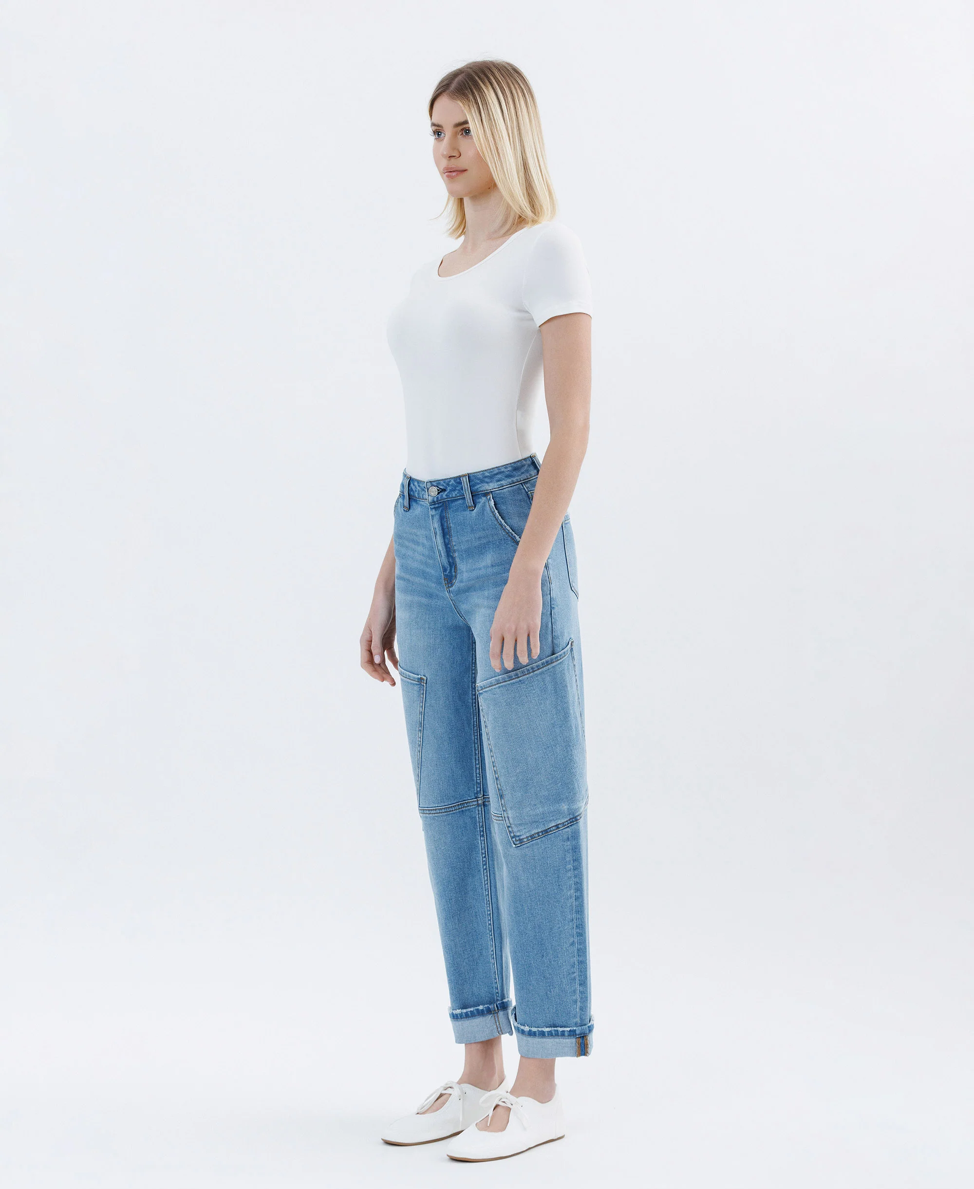 Augustine - Super High Rise Utility Barrel Jeans - Image 3