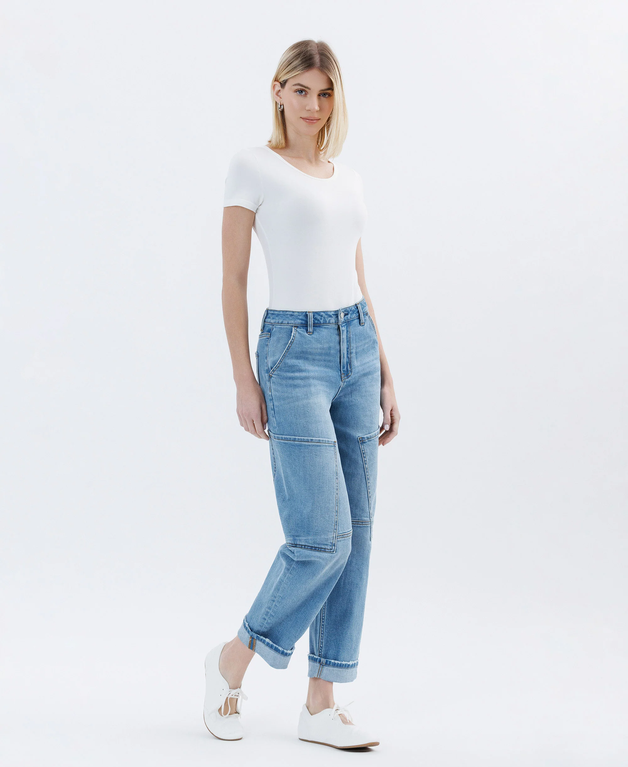 Augustine - Super High Rise Utility Barrel Jeans - Image 4