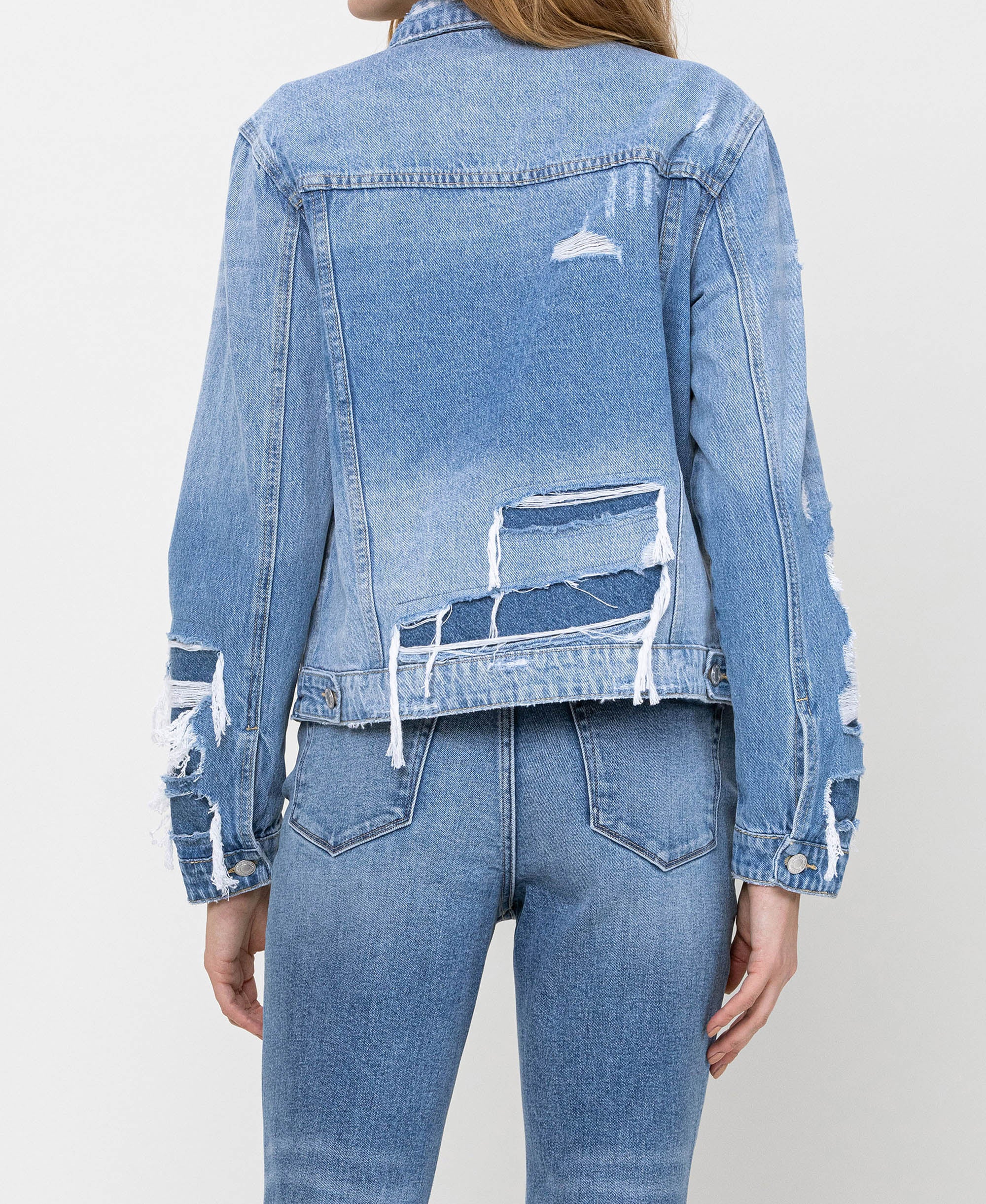 Blue Soul - Distressed Classic Denim Jacket - Image 4