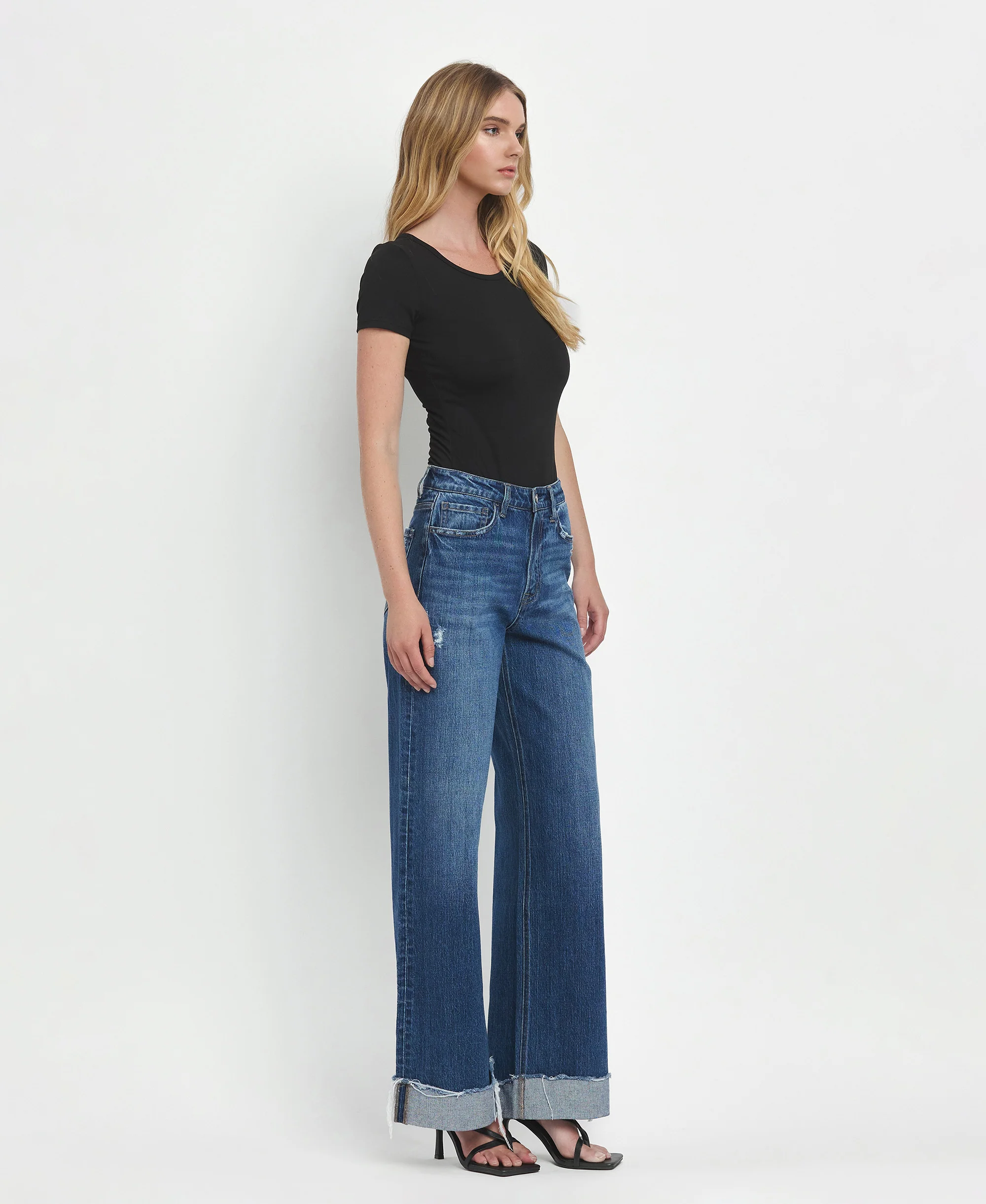 Brilliance - Super High Rise Cuffed Baggy Wide Leg Jeans - Image 4
