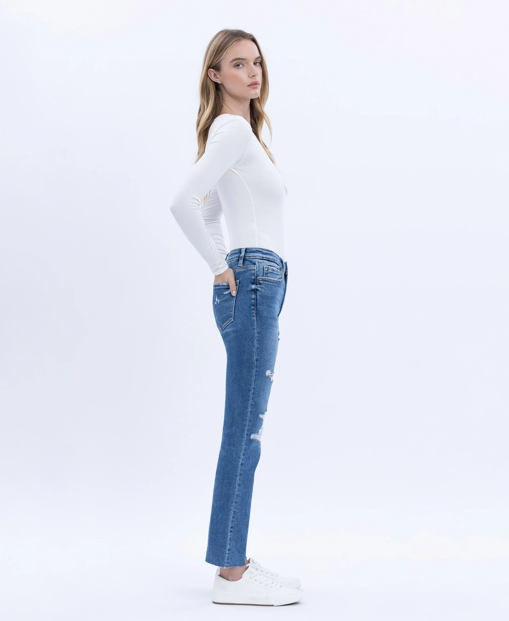 Consistent - High Rise Slim Straight Jeans - Image 4