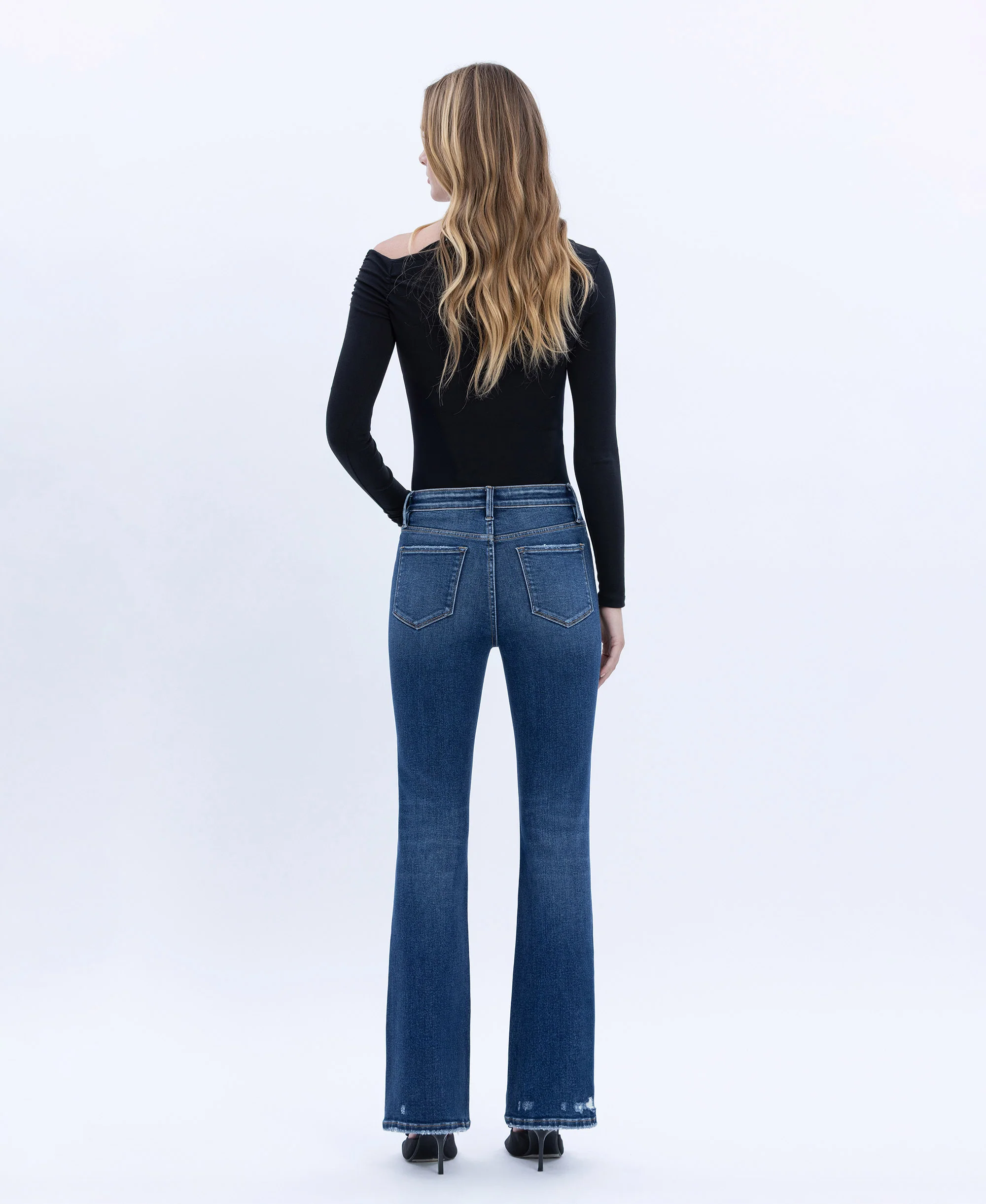 Elegant Jewel - High Rise Full Length Bootcut Jeans - Image 2