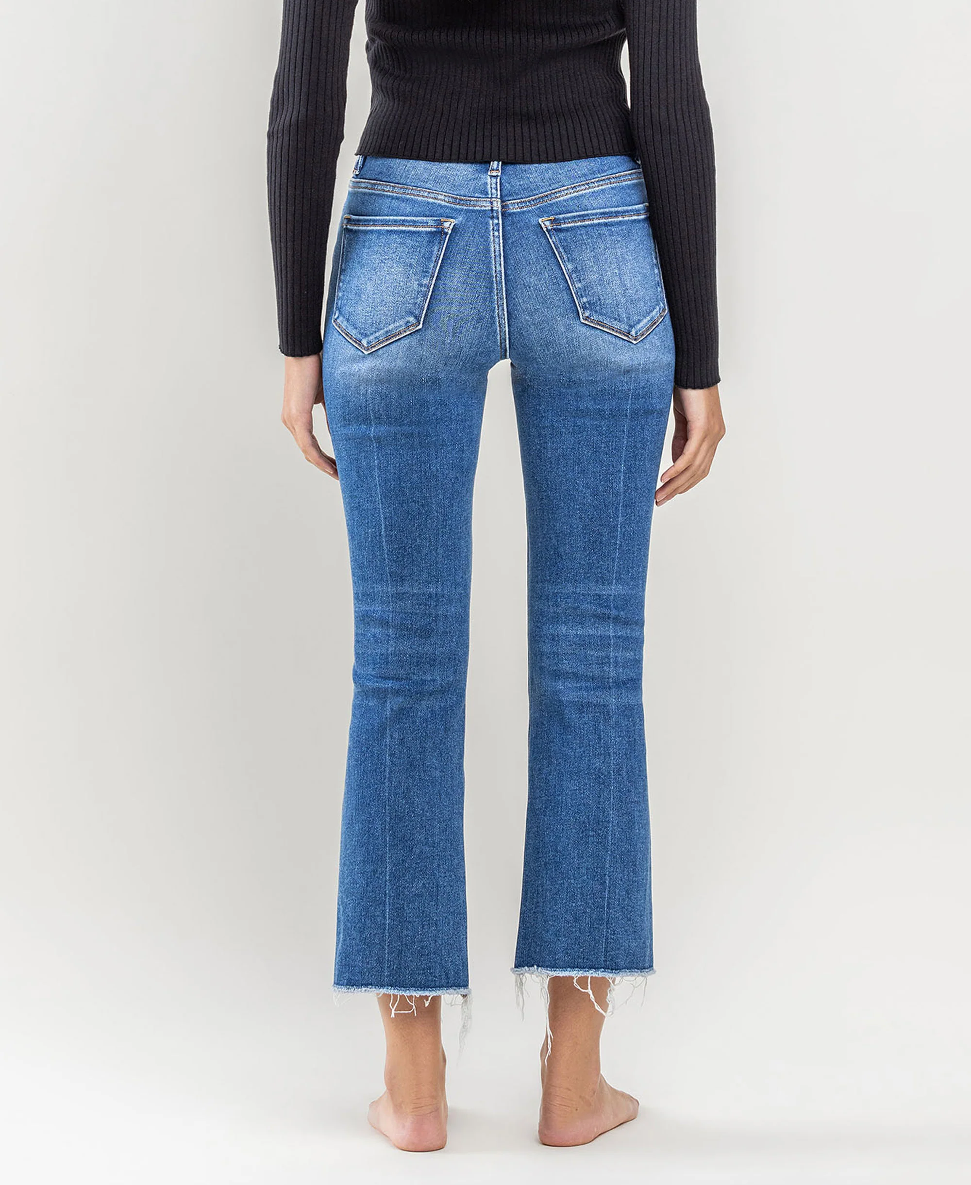 Encouragingly - High Rise Step Hem Kick Flare Jeans - Image 2