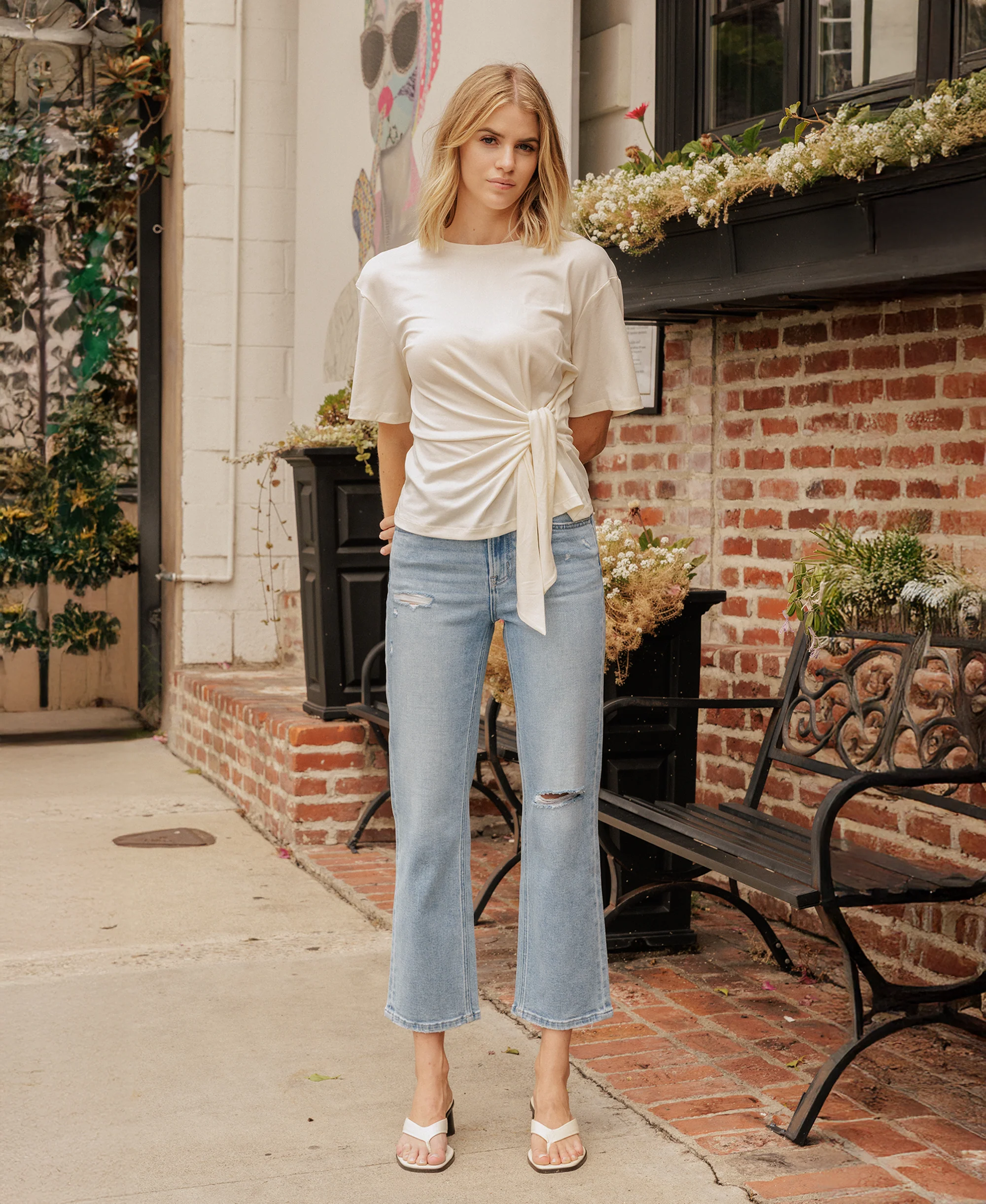 Ethereal - High Rise Ankle Straight Jeans