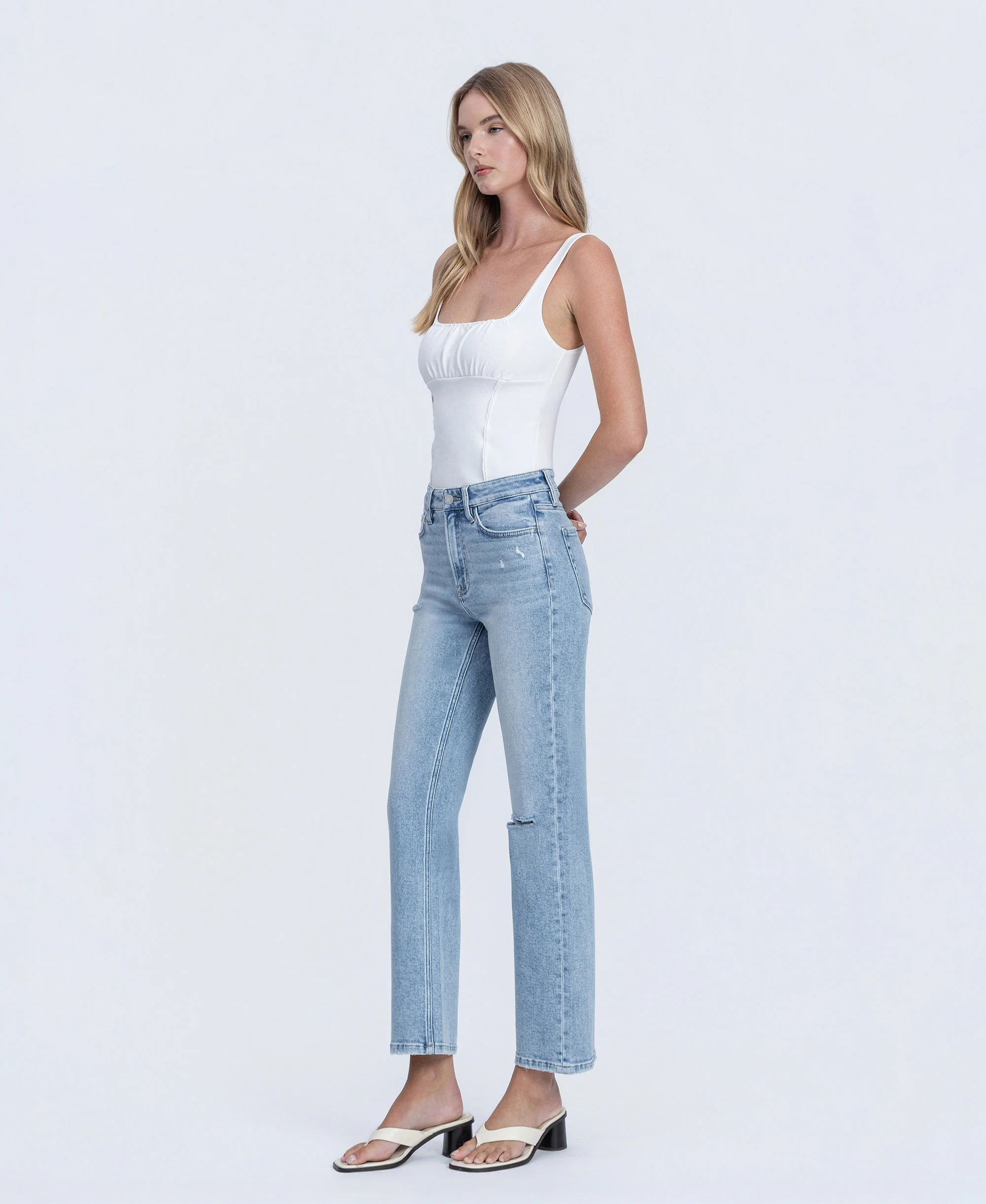 Ethereal - High Rise Ankle Straight Jeans - Image 3