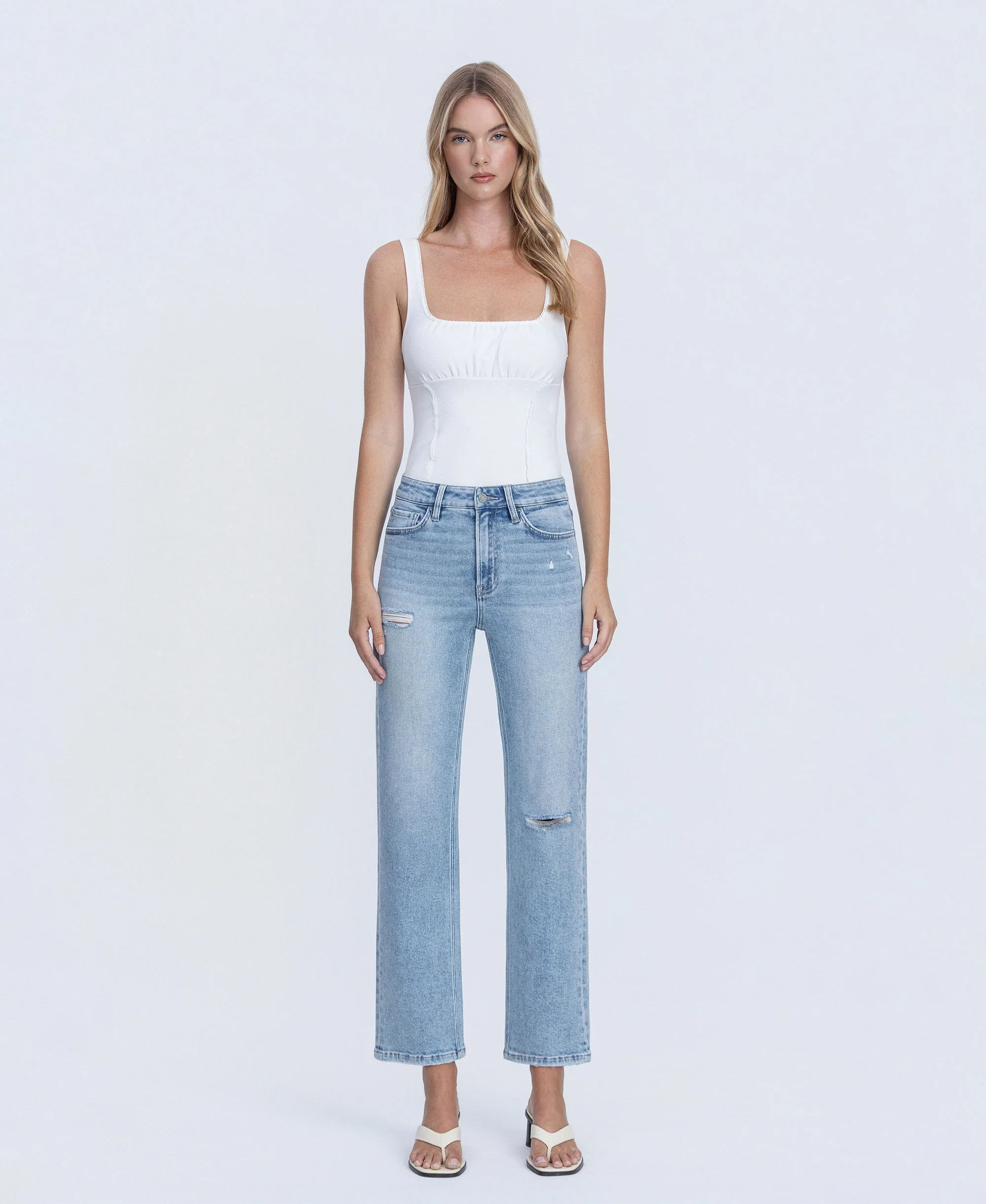 Ethereal - High Rise Ankle Straight Jeans - Image 4