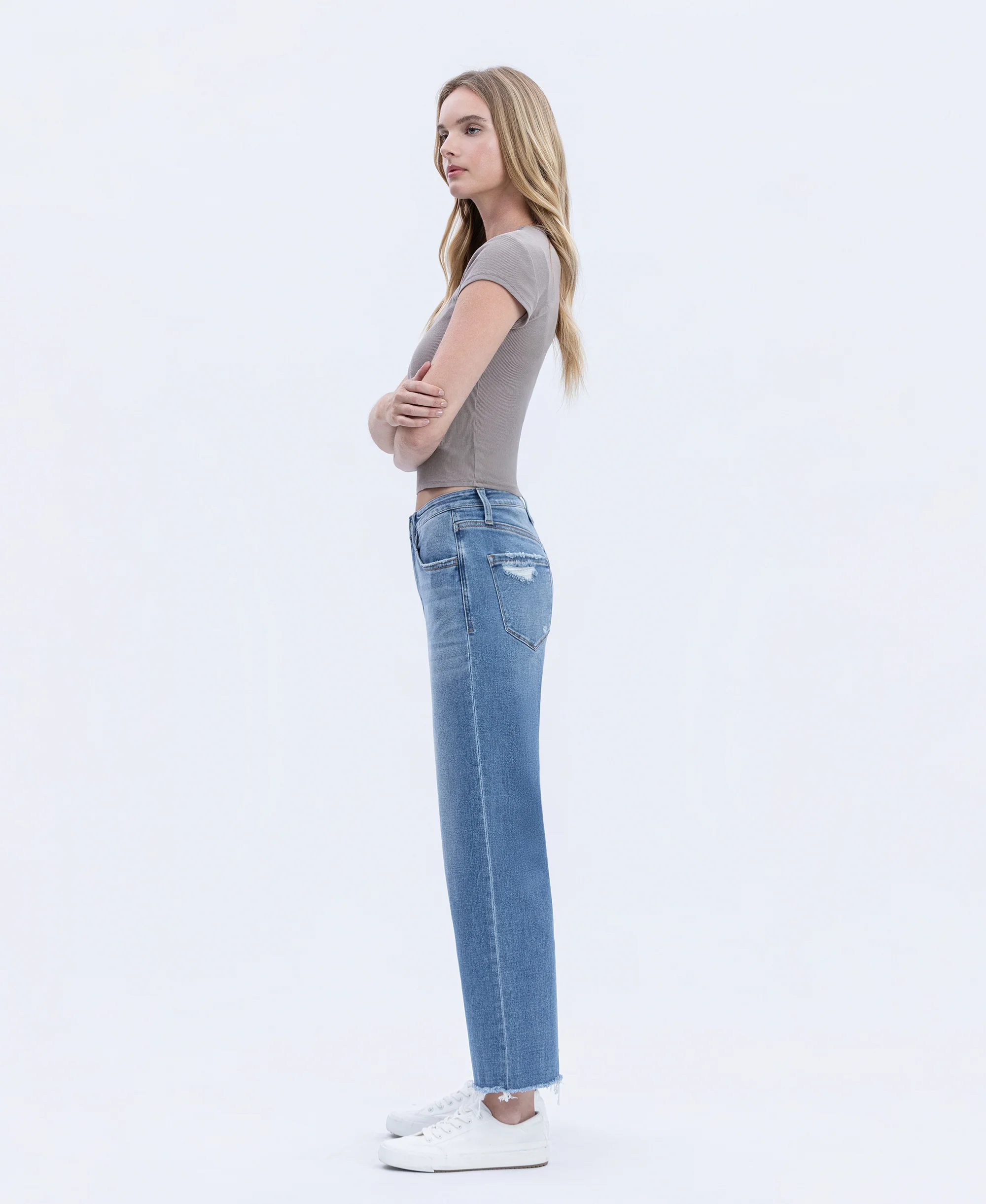 Evening Star - High Rise Ankle Dad Jeans - Image 3