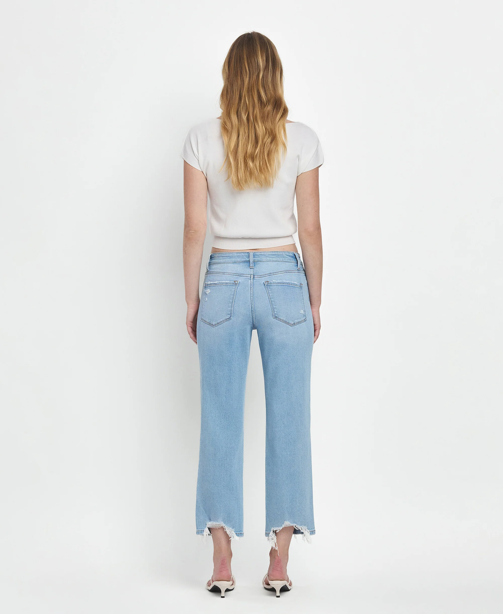 Fabulously - High Rise Crop Straight Jeans - Image 2