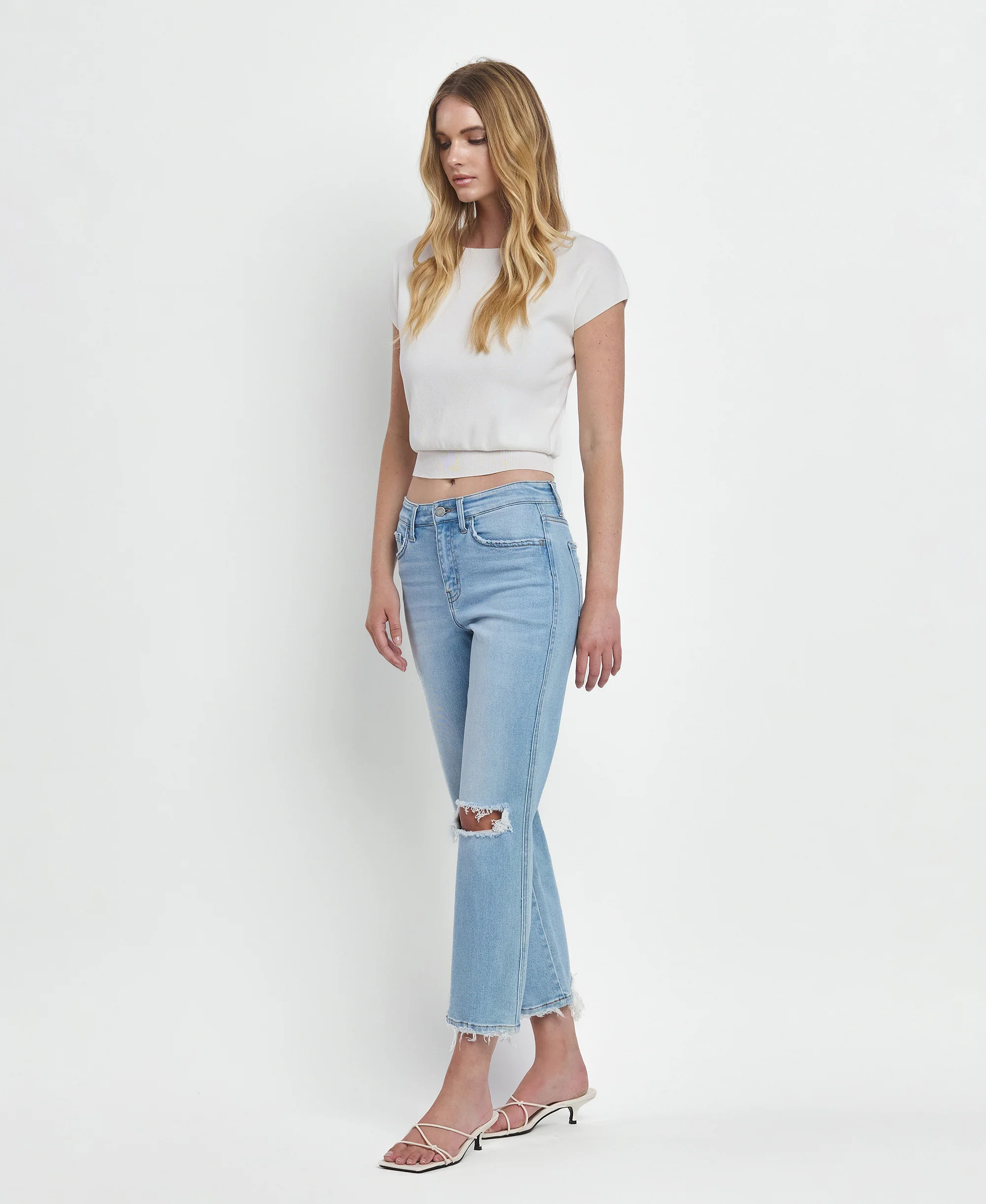 Fabulously - High Rise Crop Straight Jeans - Image 3