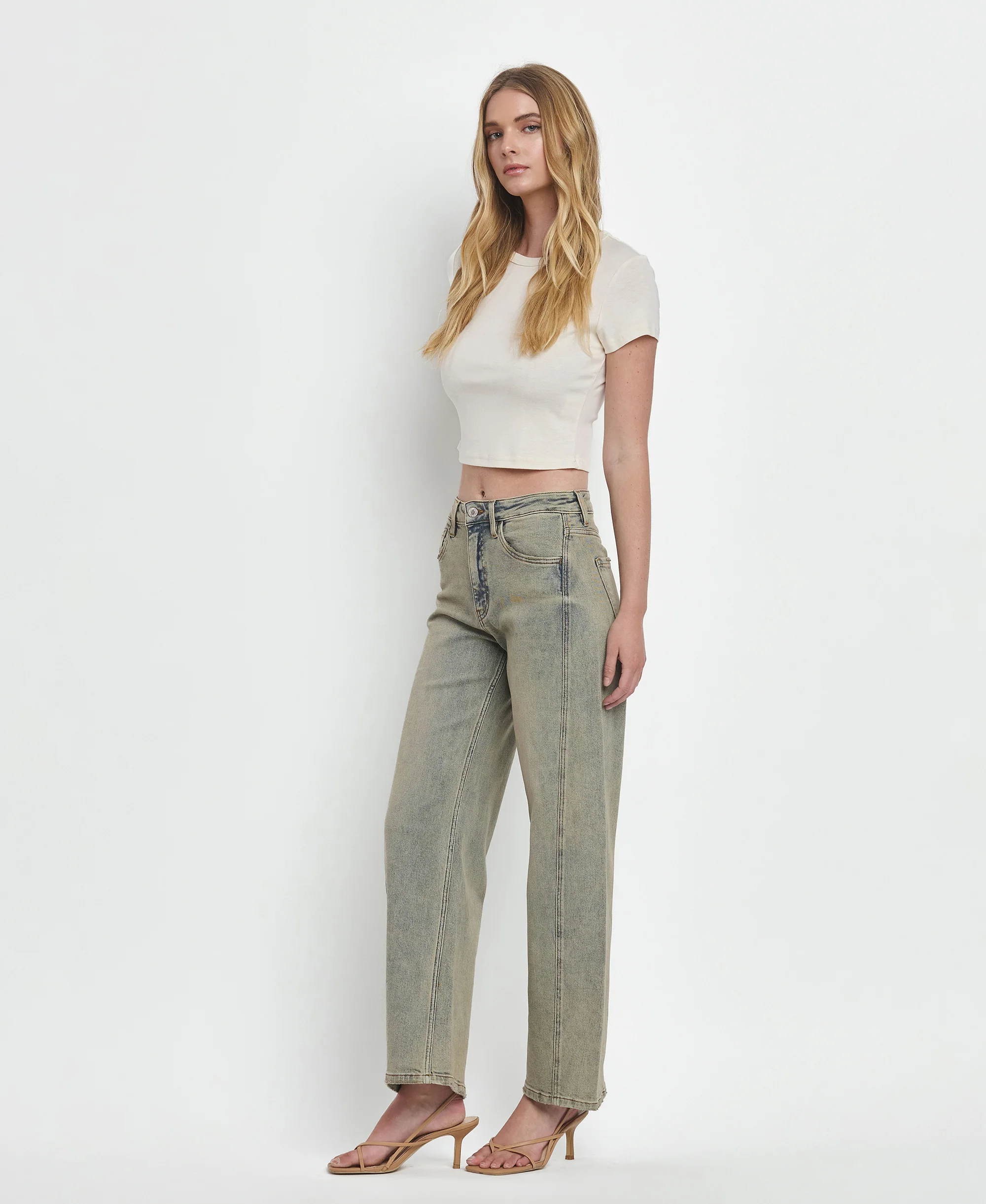 Free Spirit - Super High Rise Barrel Jeans - Image 3