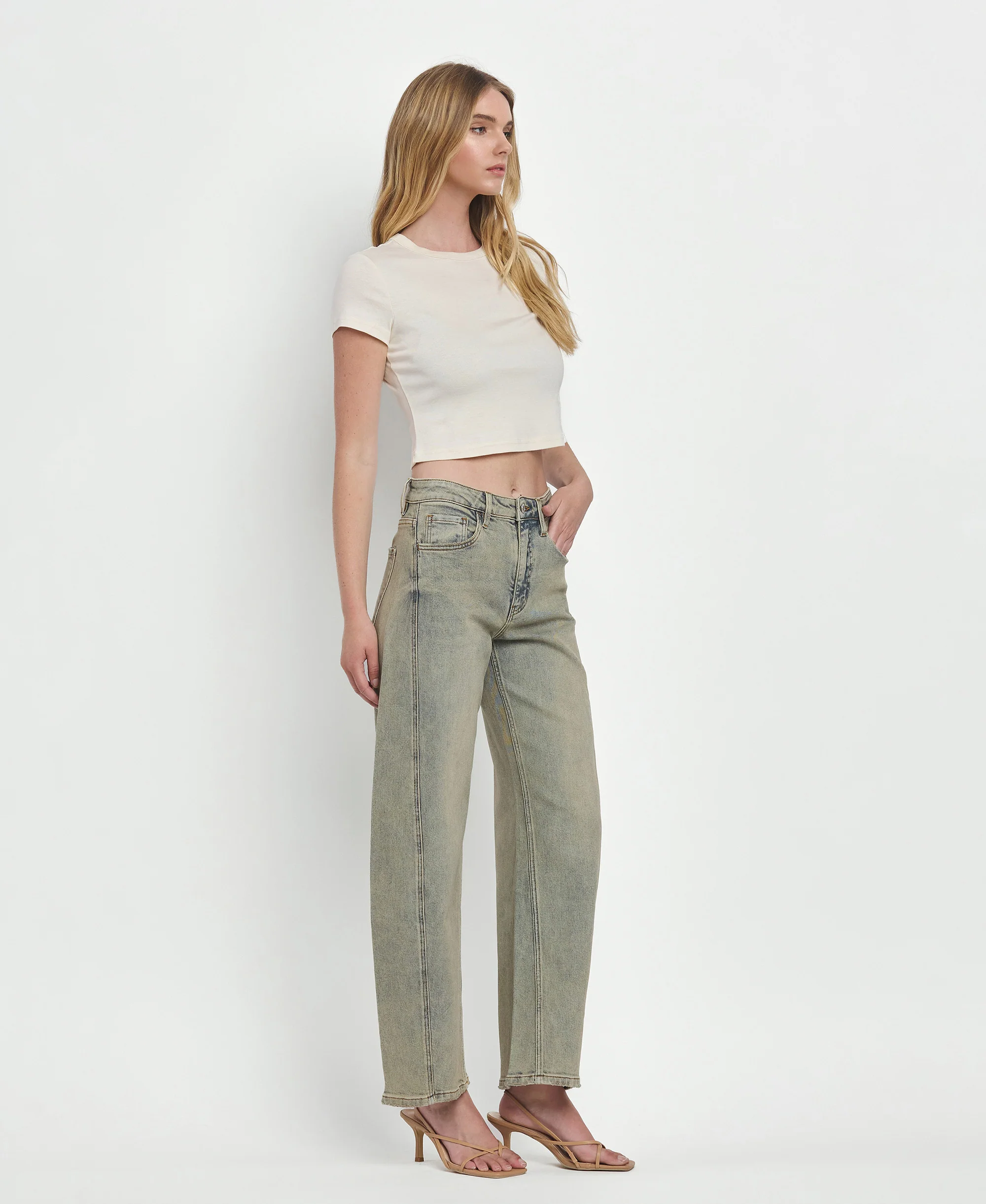 Free Spirit - Super High Rise Barrel Jeans - Image 4