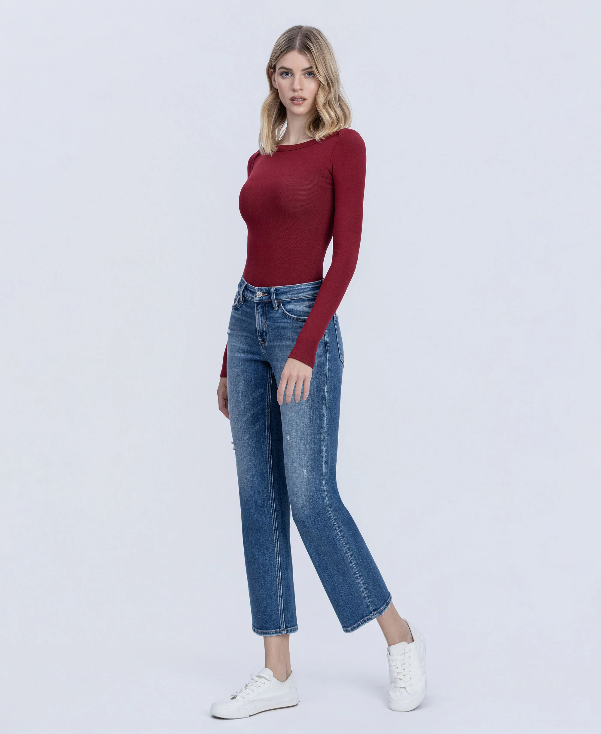 Grandmaster - Mid Rise Ankle Straight Jeans - Image 3