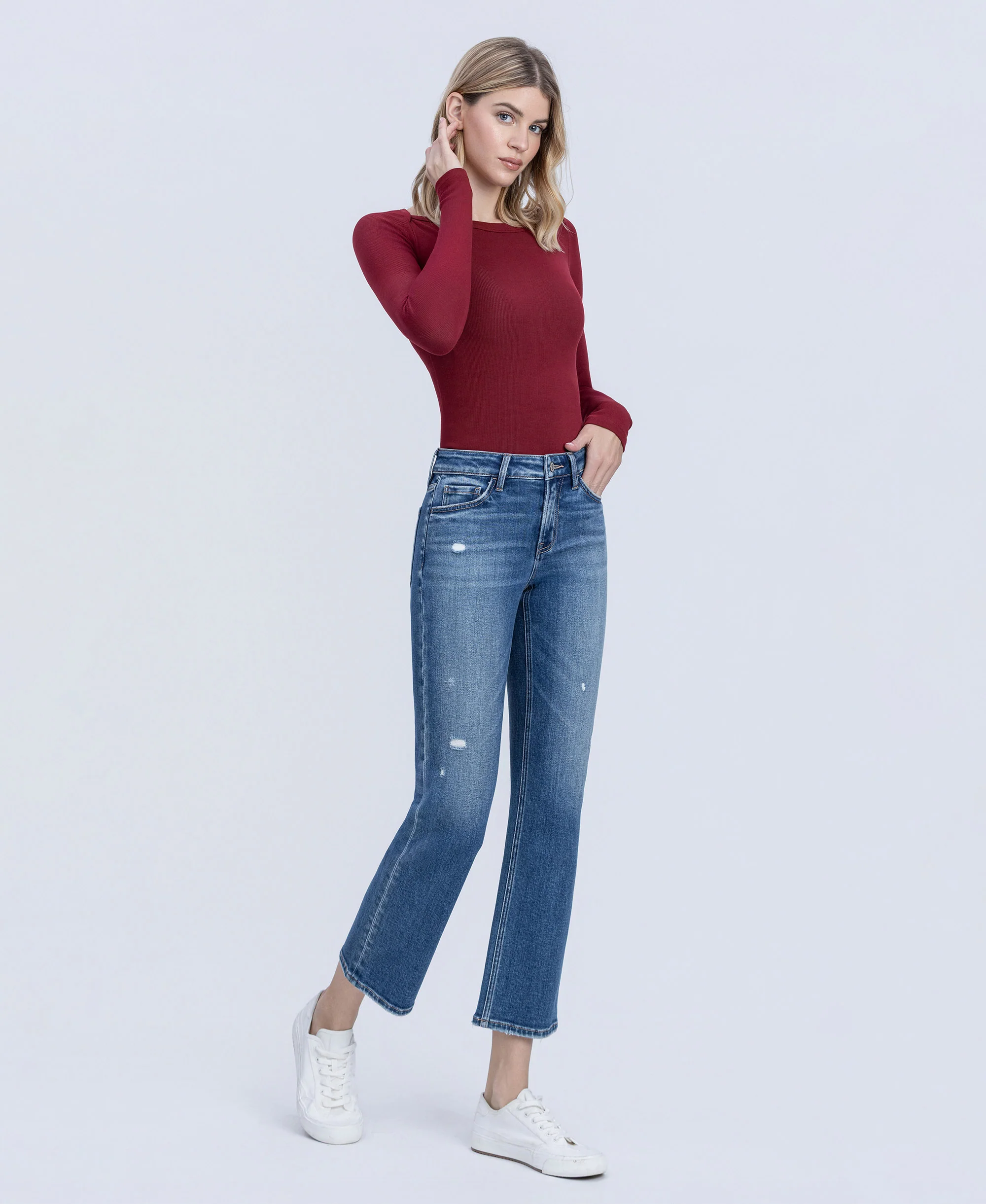 Grandmaster - Mid Rise Ankle Straight Jeans - Image 5
