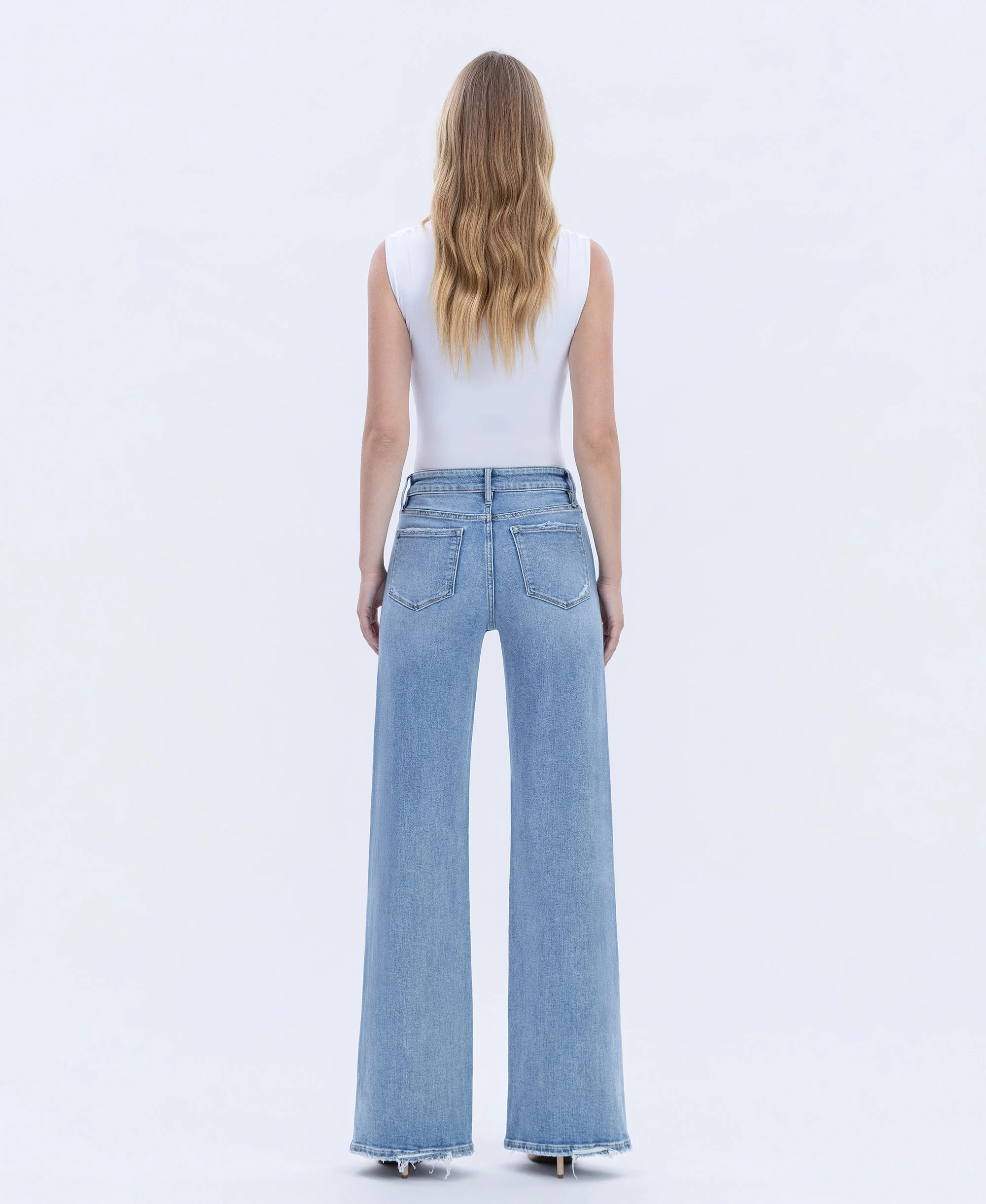 Hearten - High Rise Full Length Wide Leg Jeans - Image 2