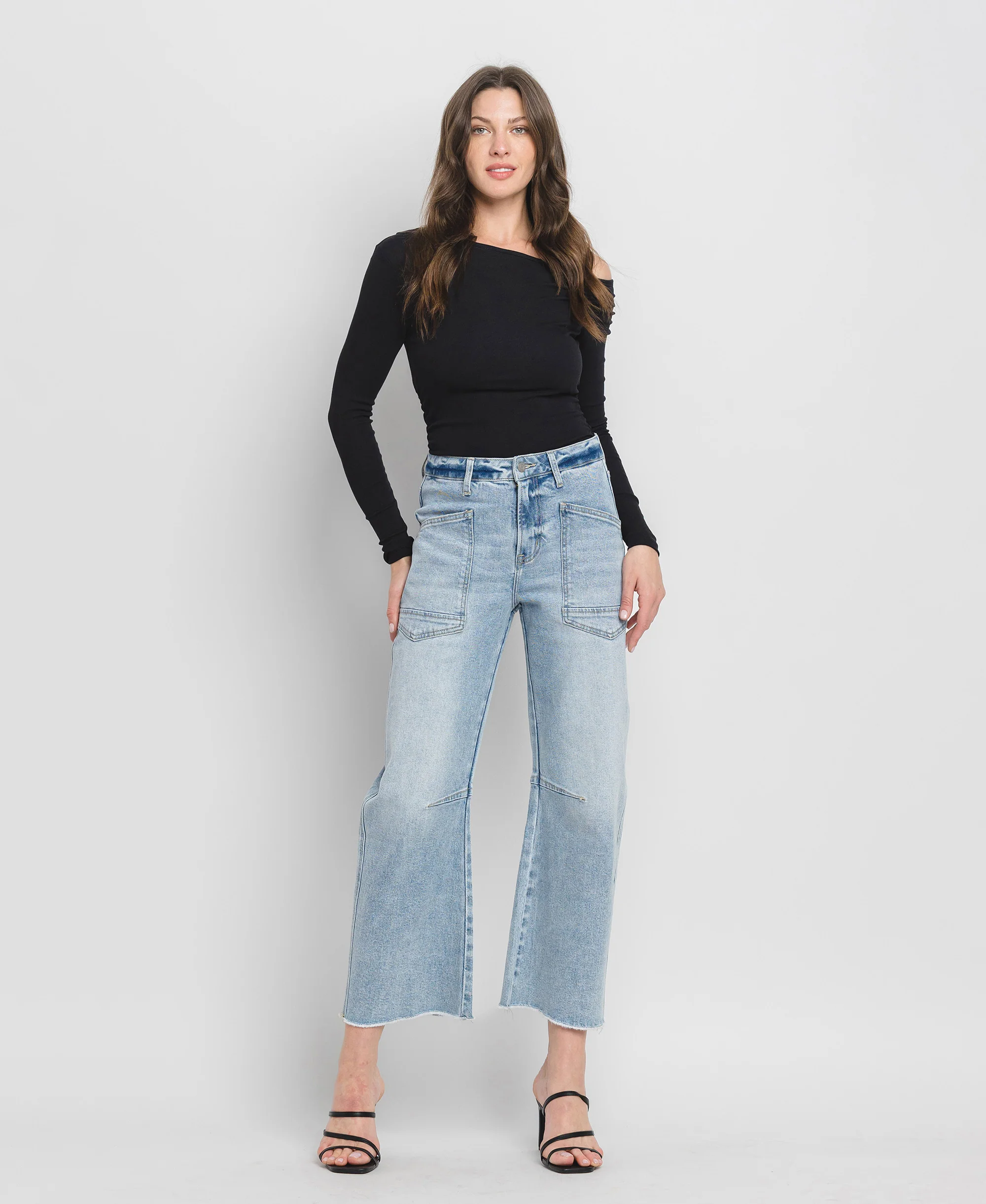 Heroine - Super High Rise Crop Barrel Jeans