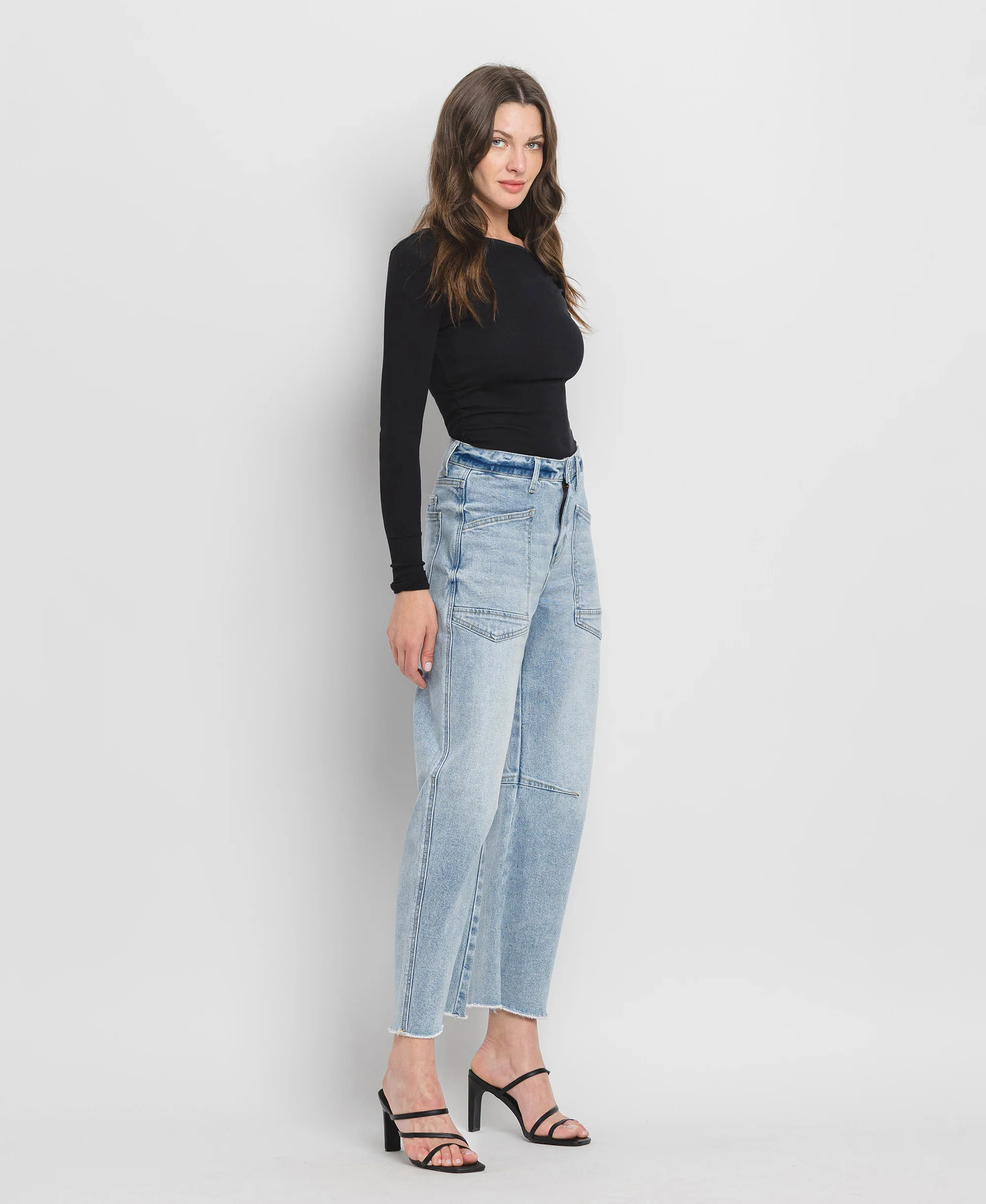 Heroine - Super High Rise Crop Barrel Jeans - Image 4