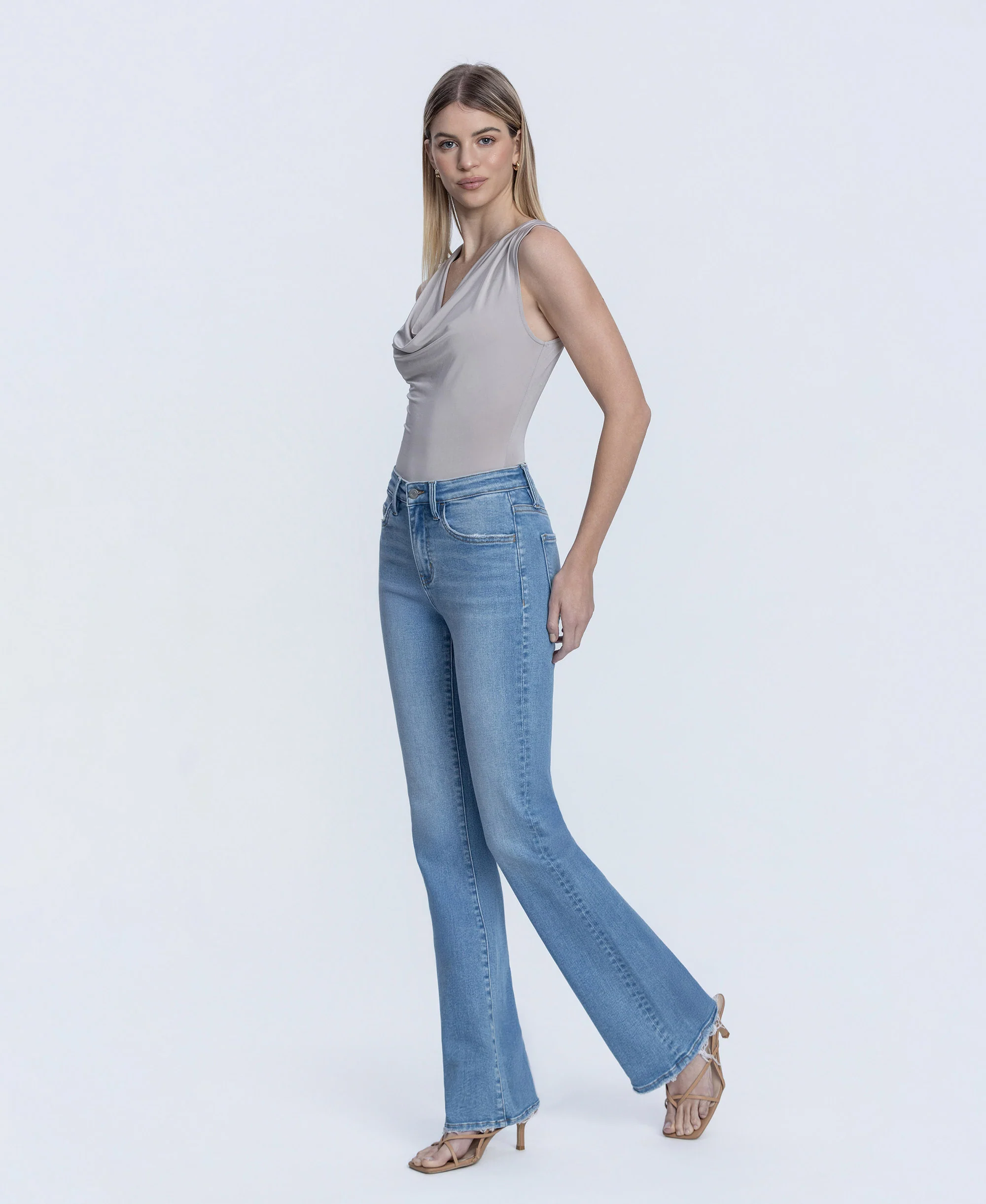 Jovial - High Rise Full Length Bootcut Jeans - Image 3