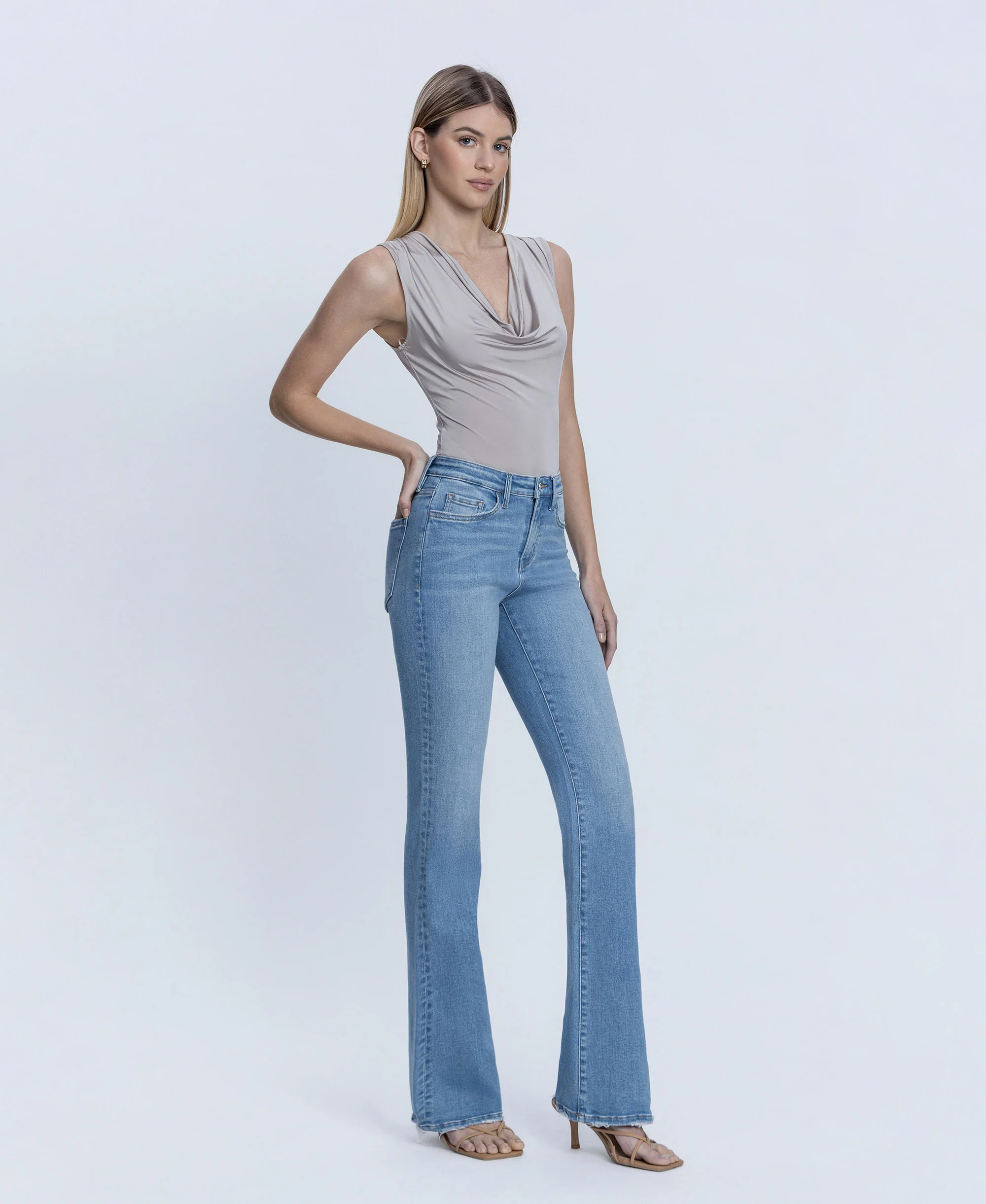 Jovial - High Rise Full Length Bootcut Jeans - Image 4