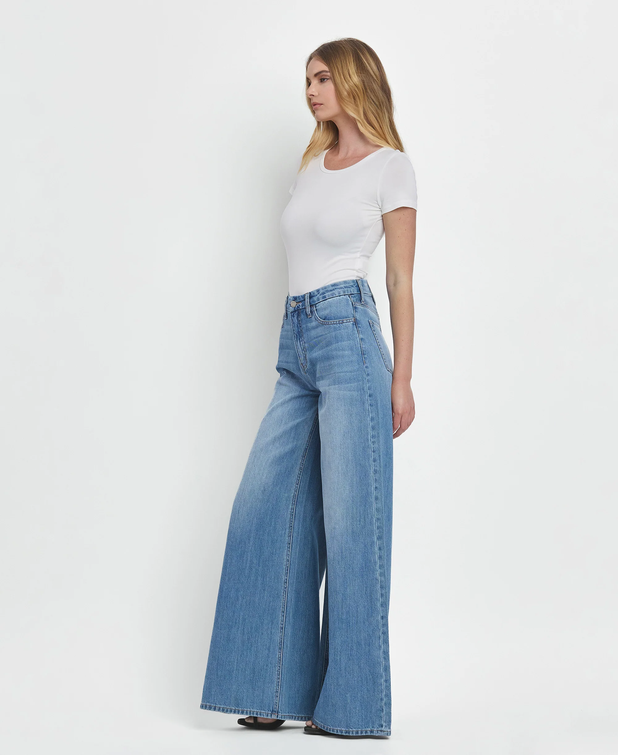 Kudos - Super High Rise Wide Leg Jeans - Image 3