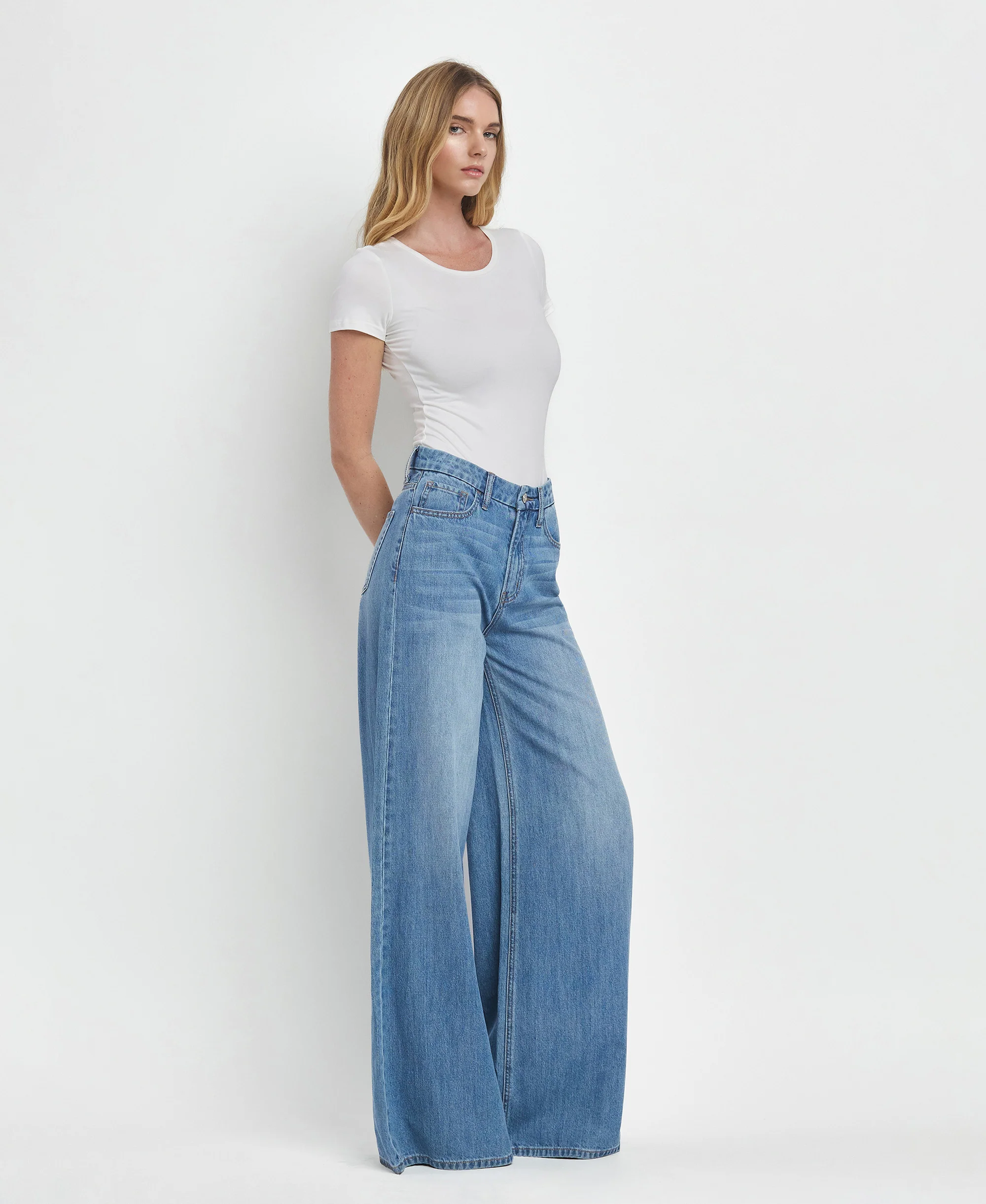 Kudos - Super High Rise Wide Leg Jeans - Image 4