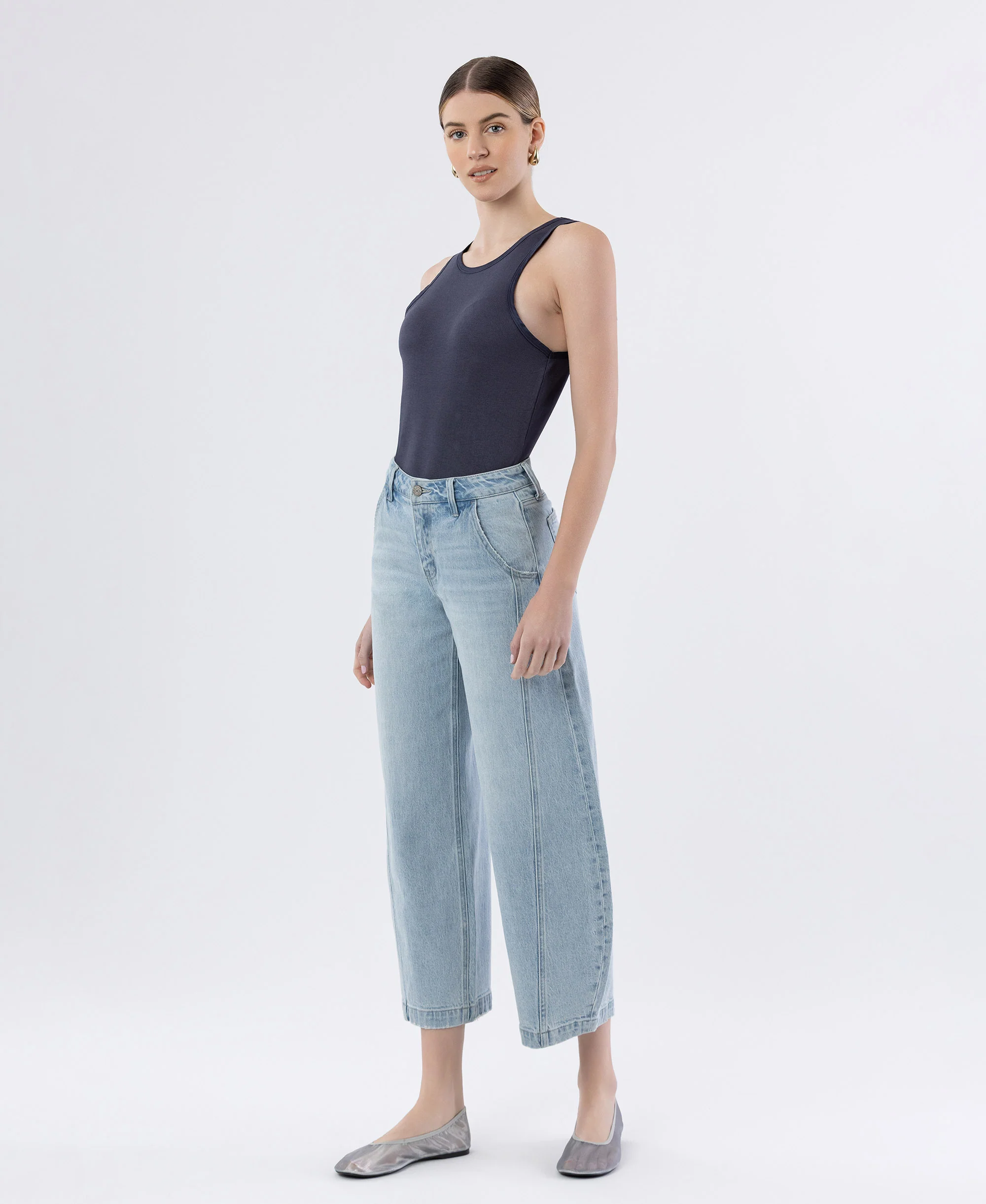 Marvelousness - High Rise Front Seam Extreme Wide Barrel Jeans - Image 3