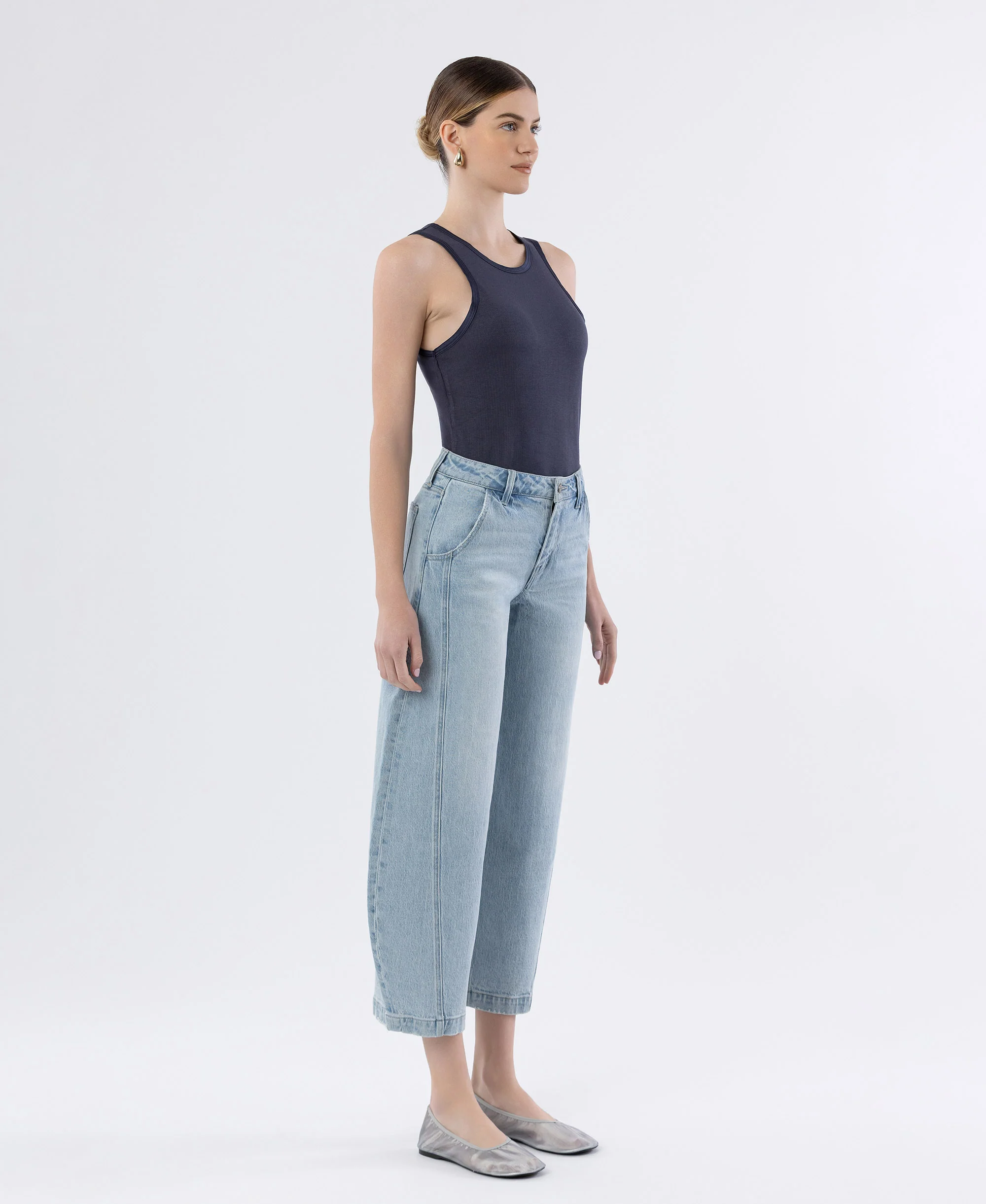 Marvelousness - High Rise Front Seam Extreme Wide Barrel Jeans - Image 5