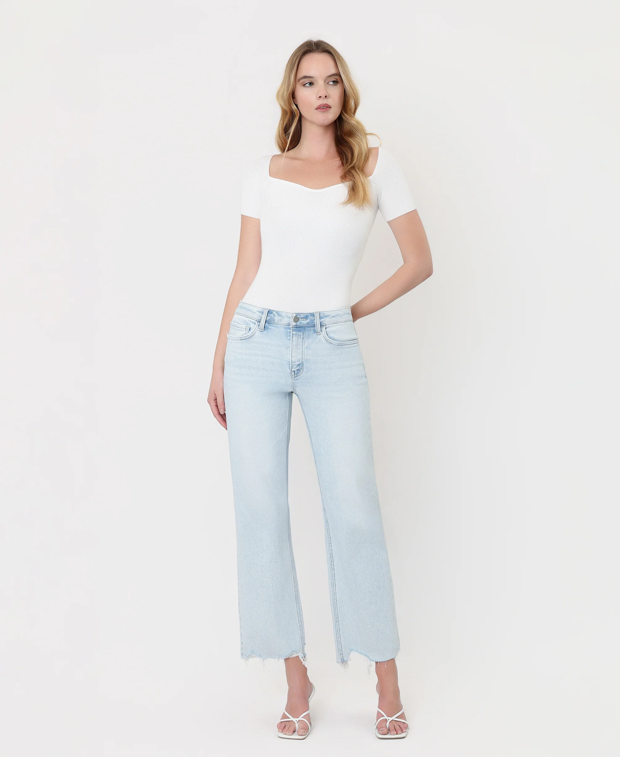 Meritorious - High Rise Slim Wide Leg Jeans
