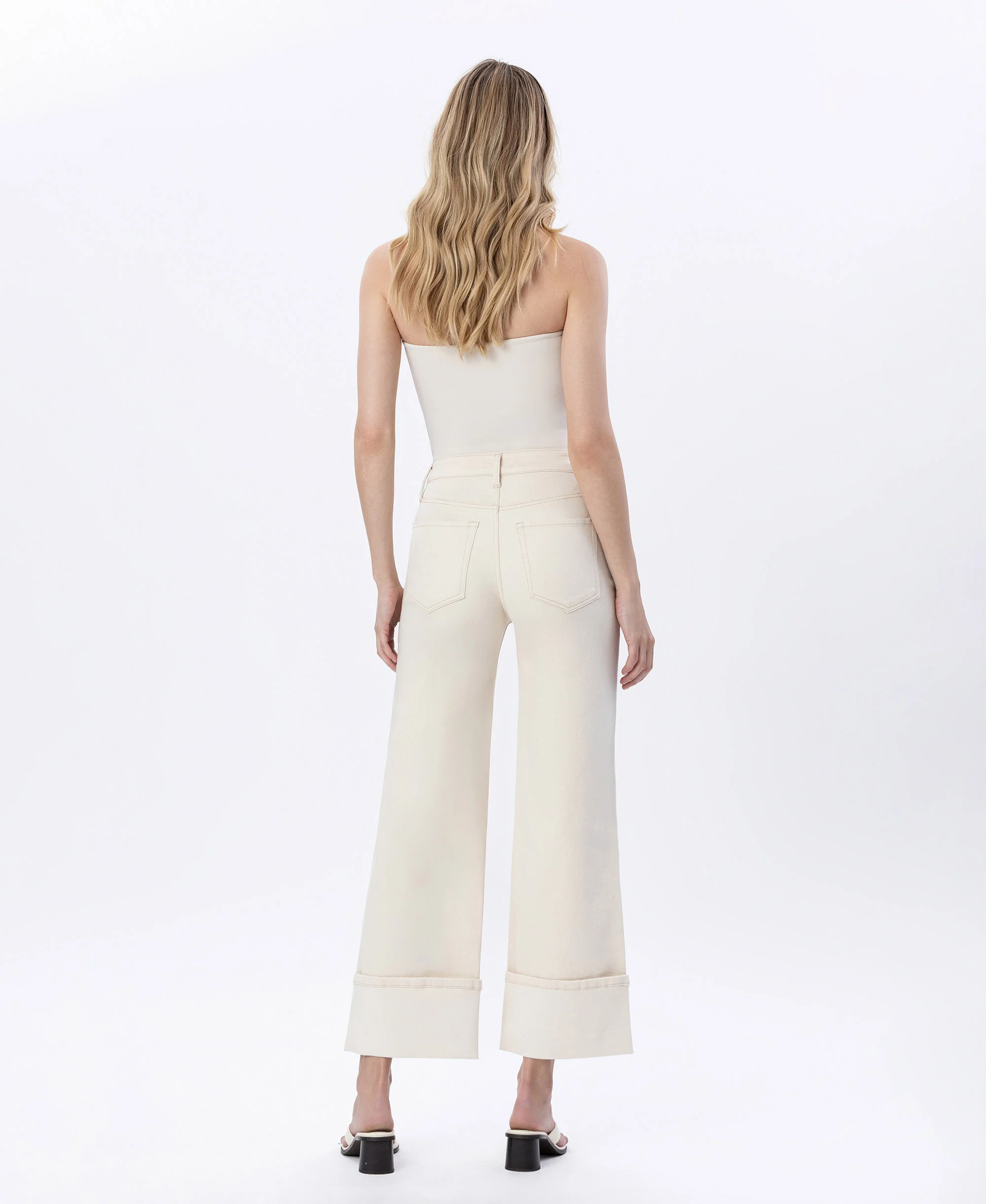 Radiant Symphony - Super High Rise Cuffed Wide Leg Jeans - Image 2