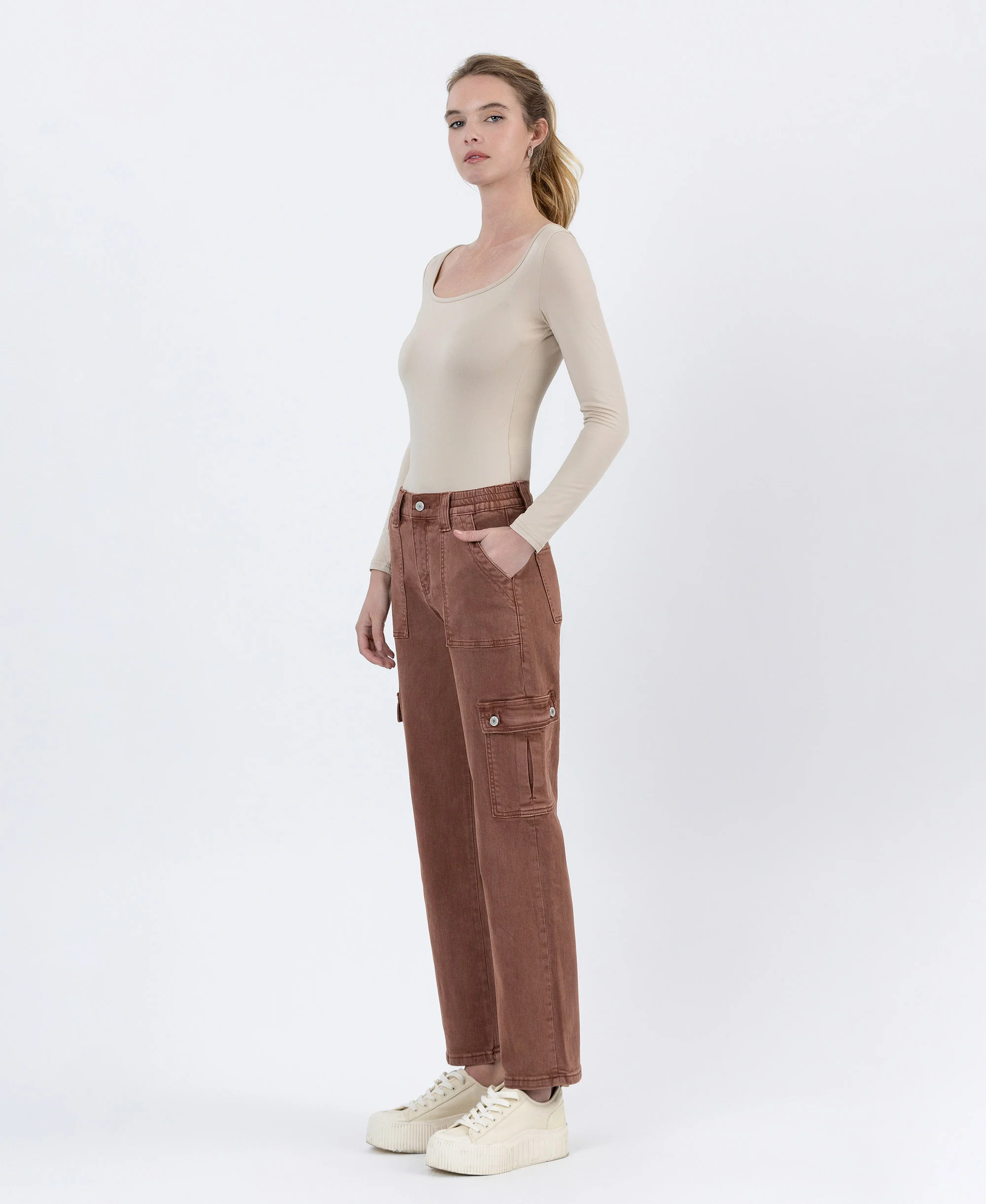 Red Brick - High Rise Ankle Straight Jeans - Image 3