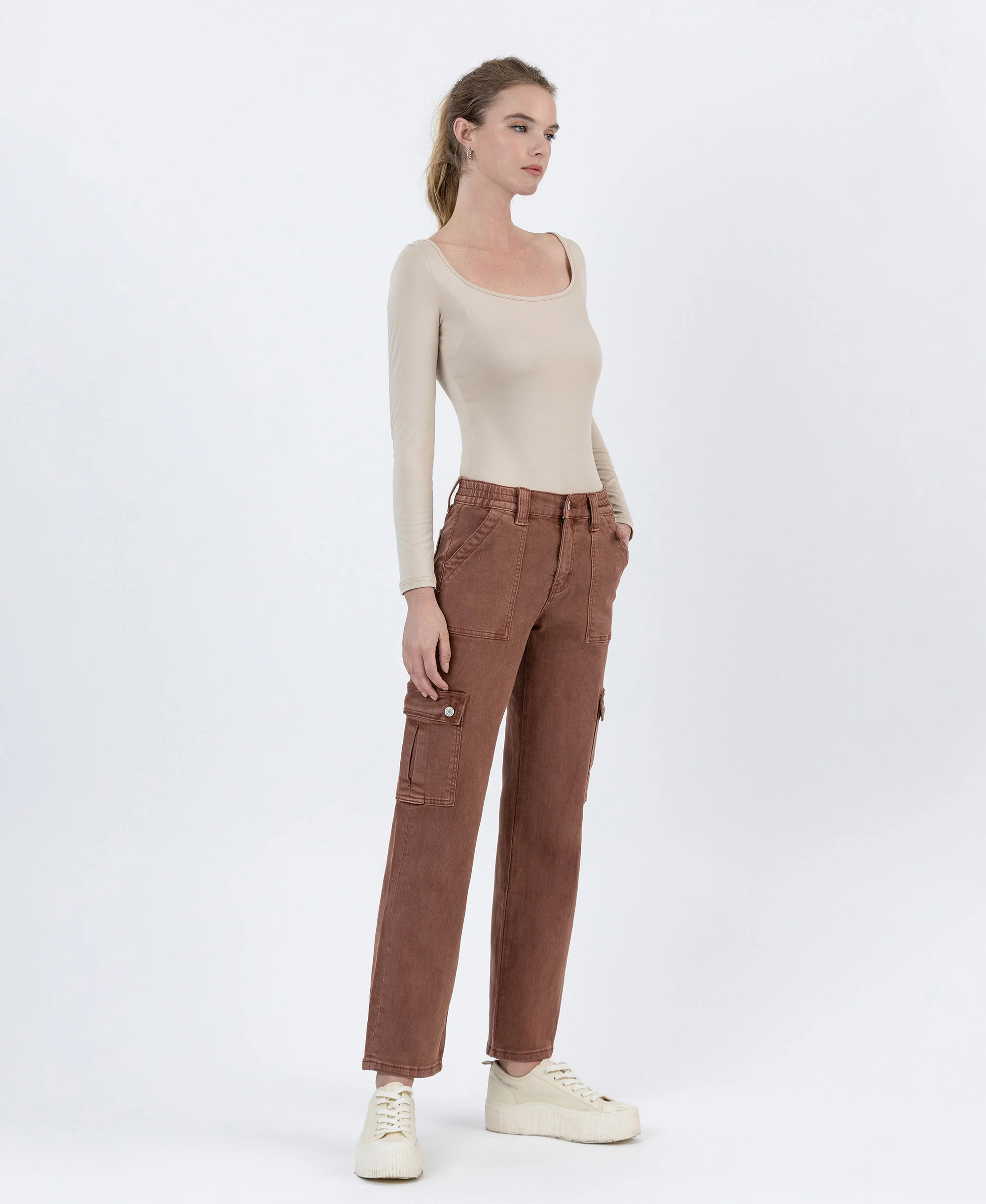 Red Brick - High Rise Ankle Straight Jeans - Image 4