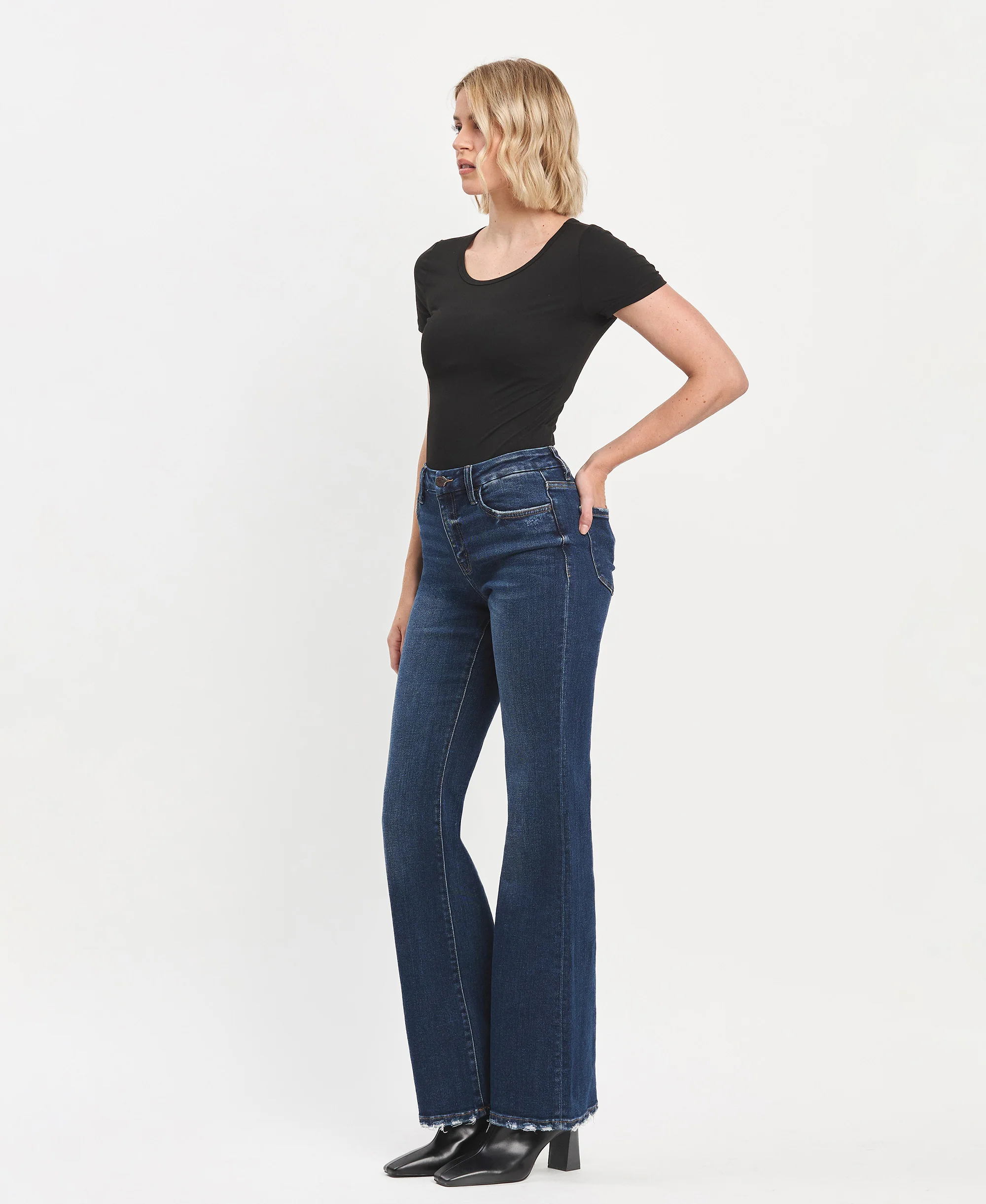 Restructure - High Rise Relaxed Flare Jeans - Image 3