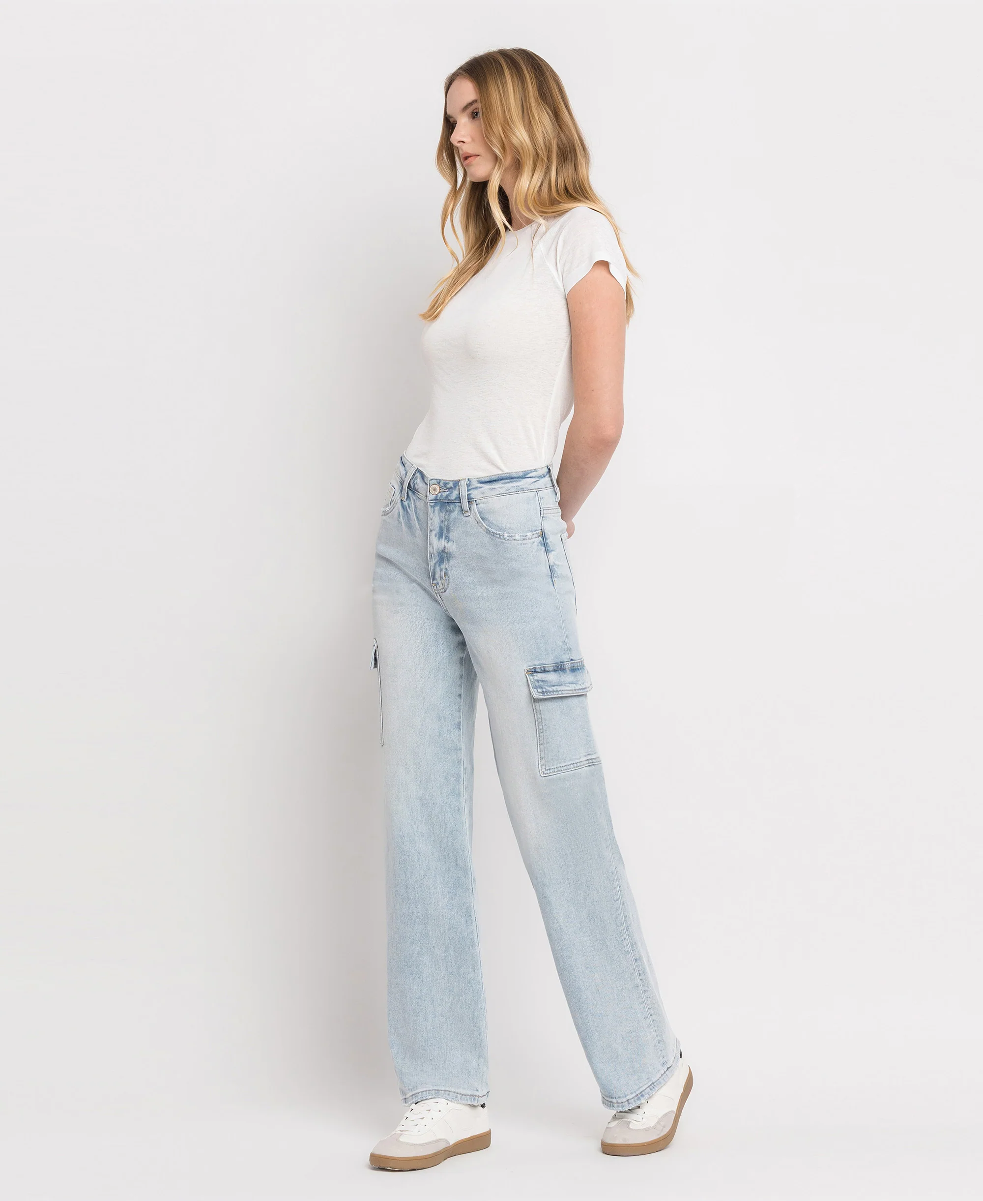 Reverent - Super High Rise 90's Vintage Utility Straight Jeans - Image 3
