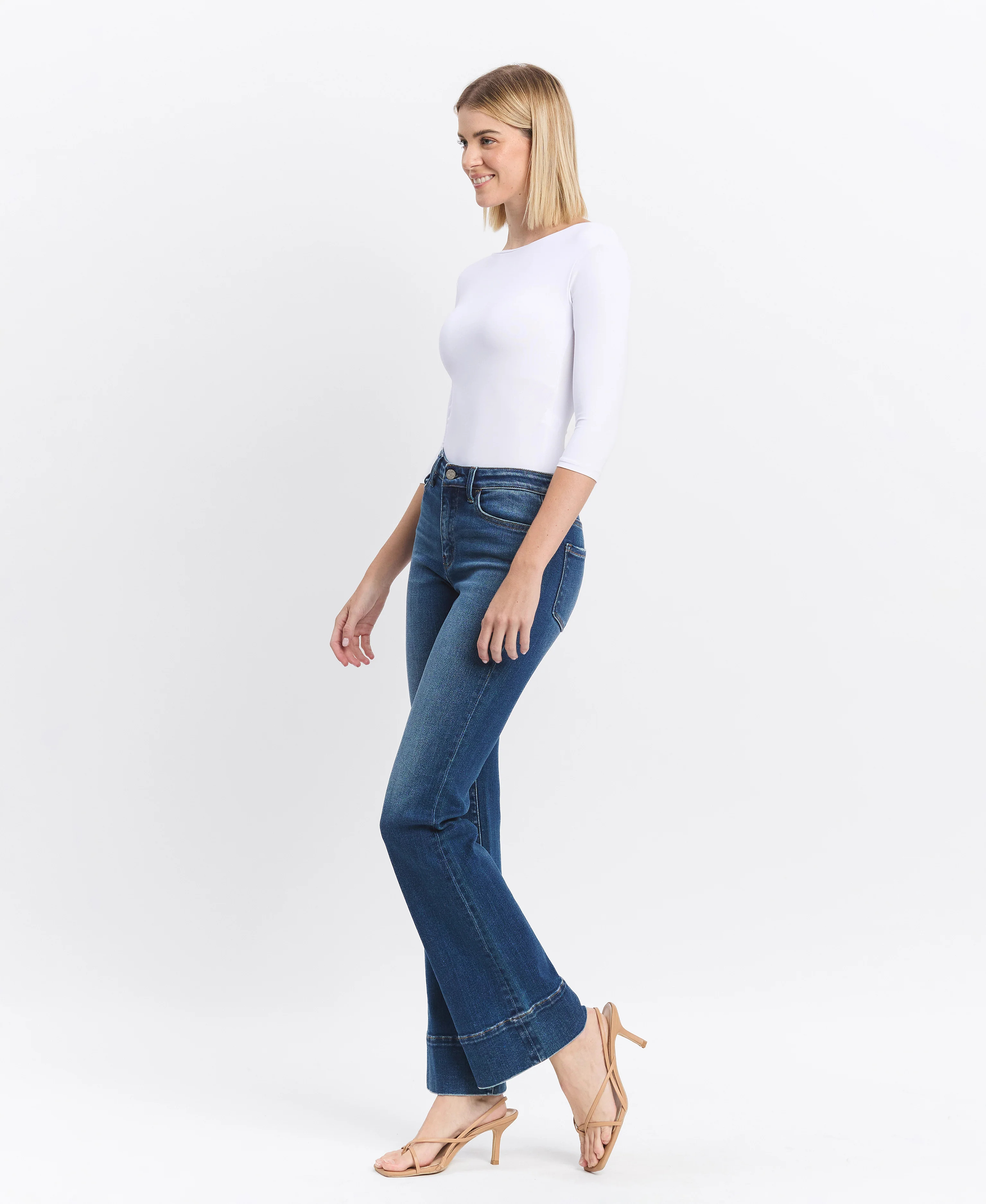 Snowdrop - High Rise Trouser Hem Bootcut Jeans - Image 3
