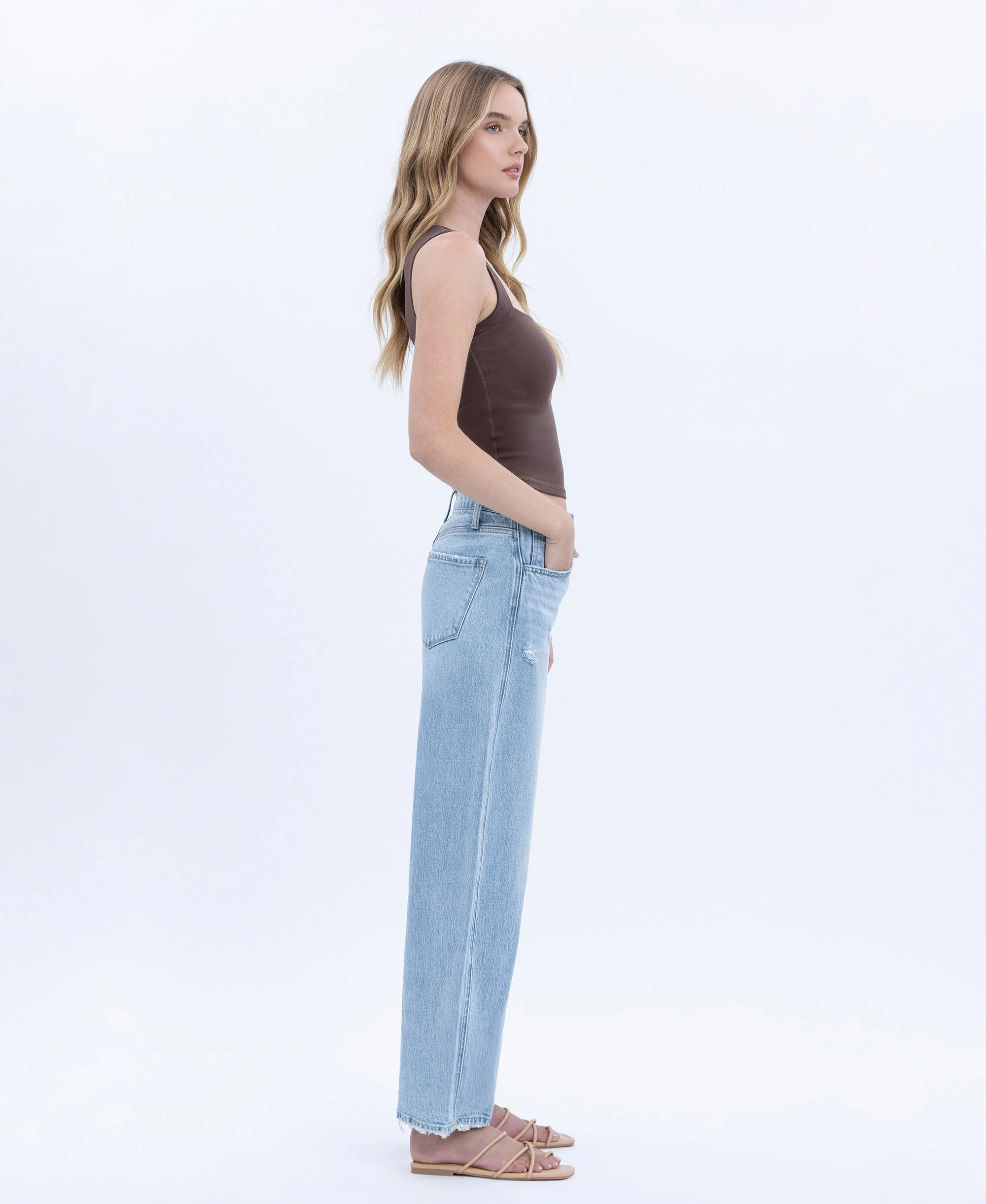 Stellarly - Super High Rise Crop Barrel Jeans - Image 4