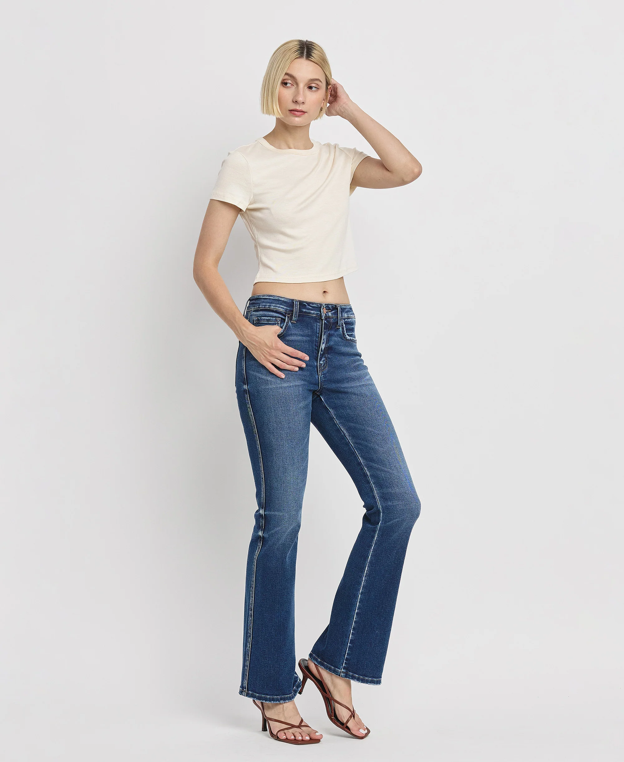 Sufficed - High Rise Full Length Bootcut Jeans - Image 4