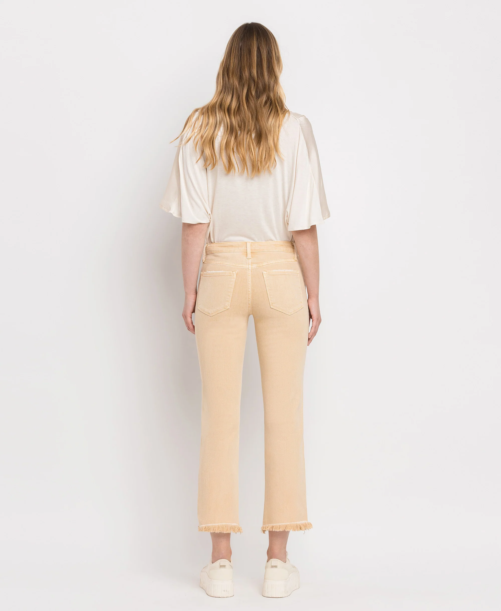 Sun Beige - Mid Rise Straight Jeans - Image 2