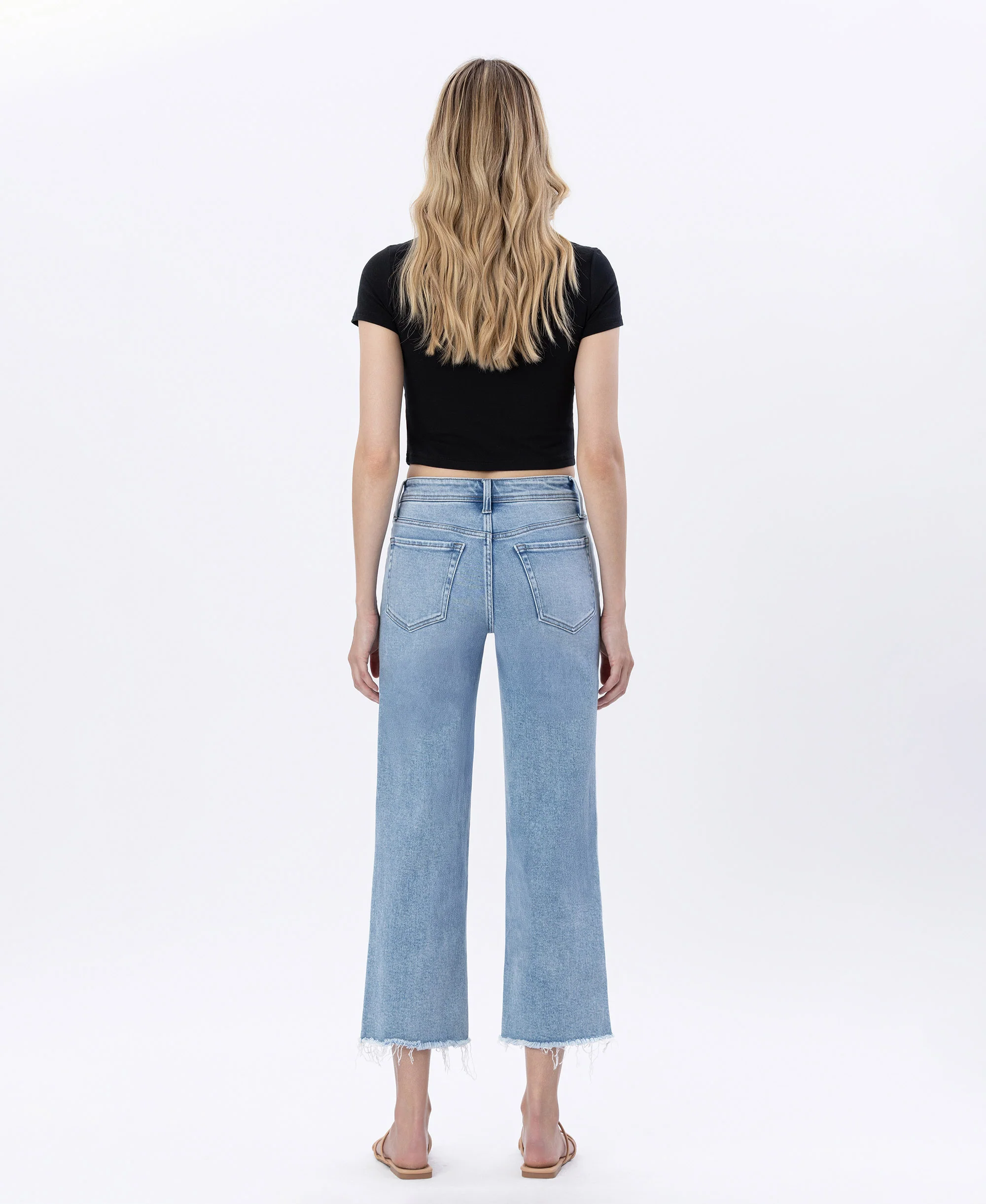 Sunflower - High Rise Crop Slim Wide Leg Jeans - Image 2