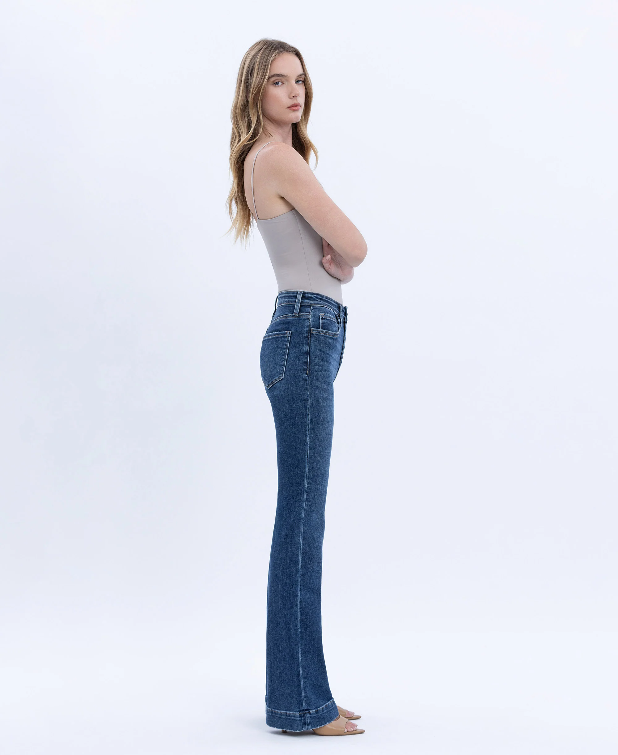 Sustainability - High Rise Trouser Hem Bootcut Jeans - Image 4