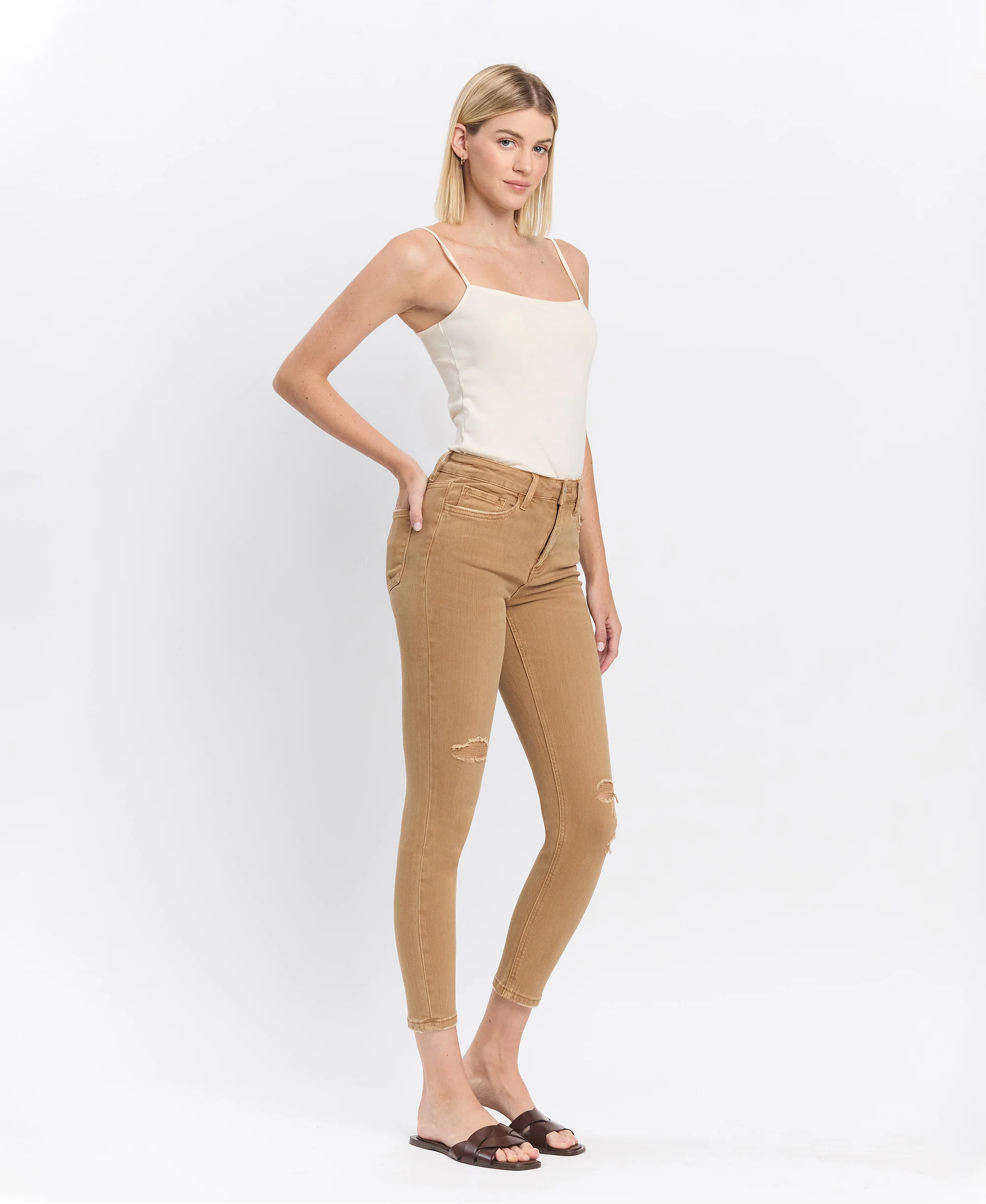 Tannin - High Rise Crop Skinny Jeans - Image 4