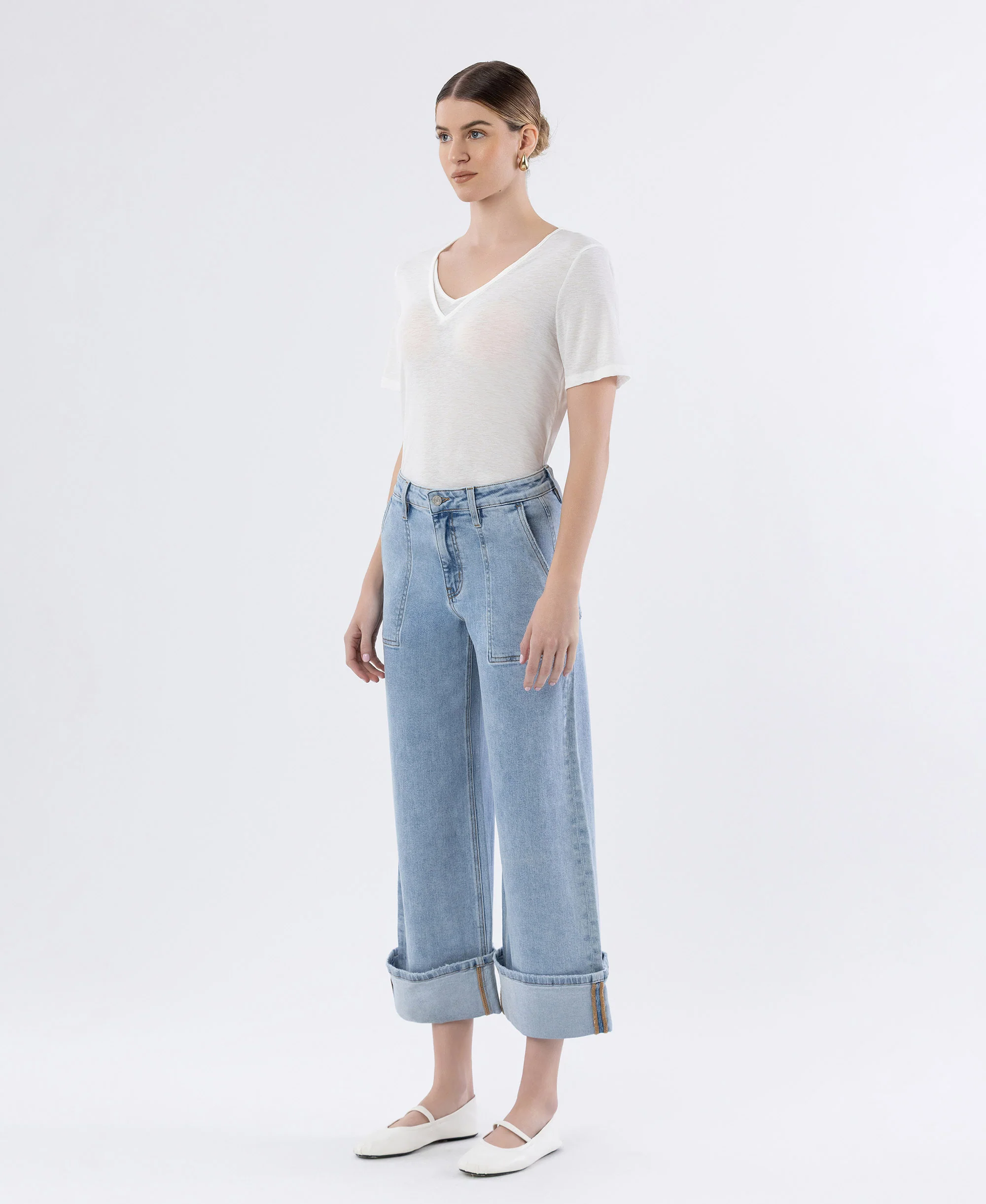Terrific - Super High Rise Cuffed Baggy Wide Leg Jeans - Image 3