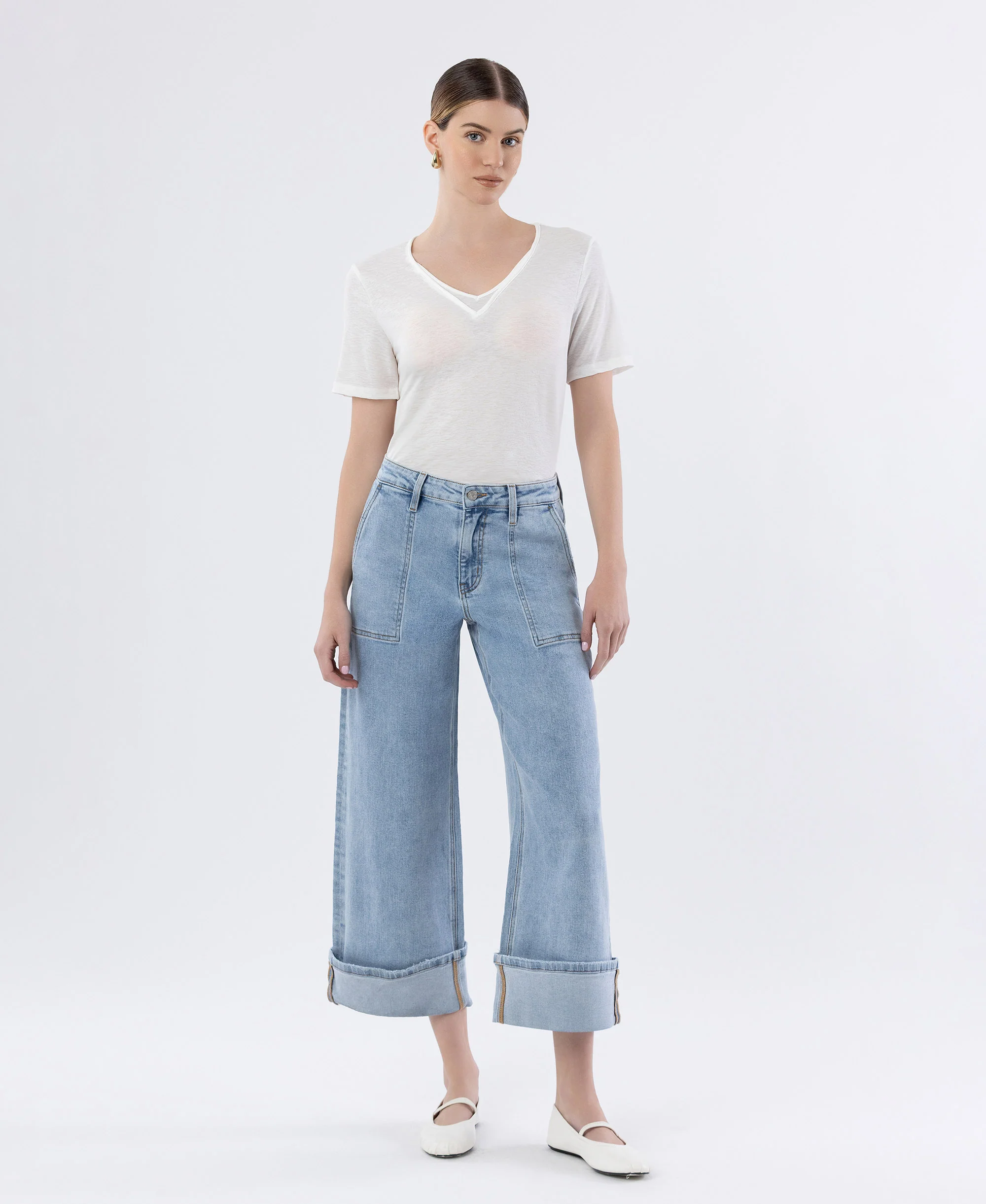 Terrific - Super High Rise Cuffed Baggy Wide Leg Jeans - Image 4