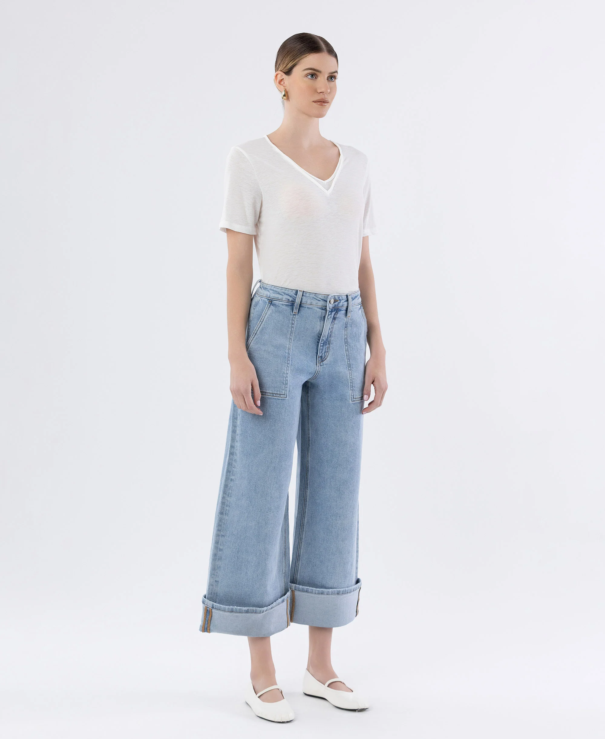 Terrific - Super High Rise Cuffed Baggy Wide Leg Jeans - Image 5