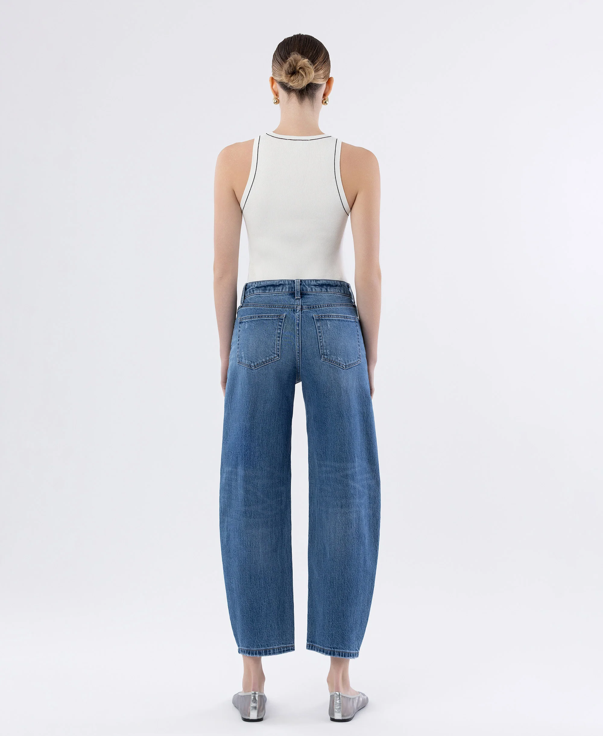 Trasimeno - High Rise Barrel Jeans - Image 3