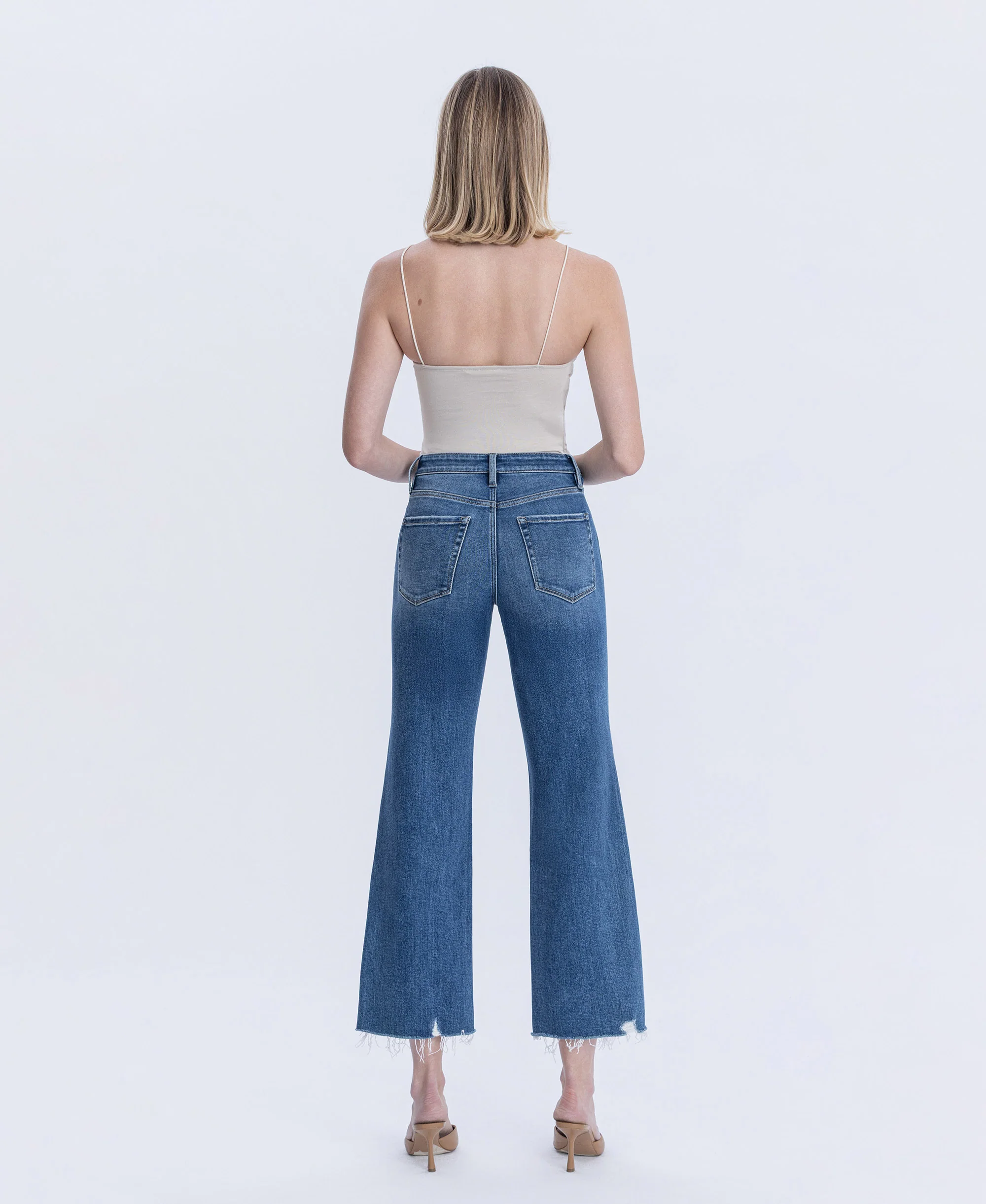 Treasure - High Rise Raw Hem Vintage Flare Jeans - Image 2