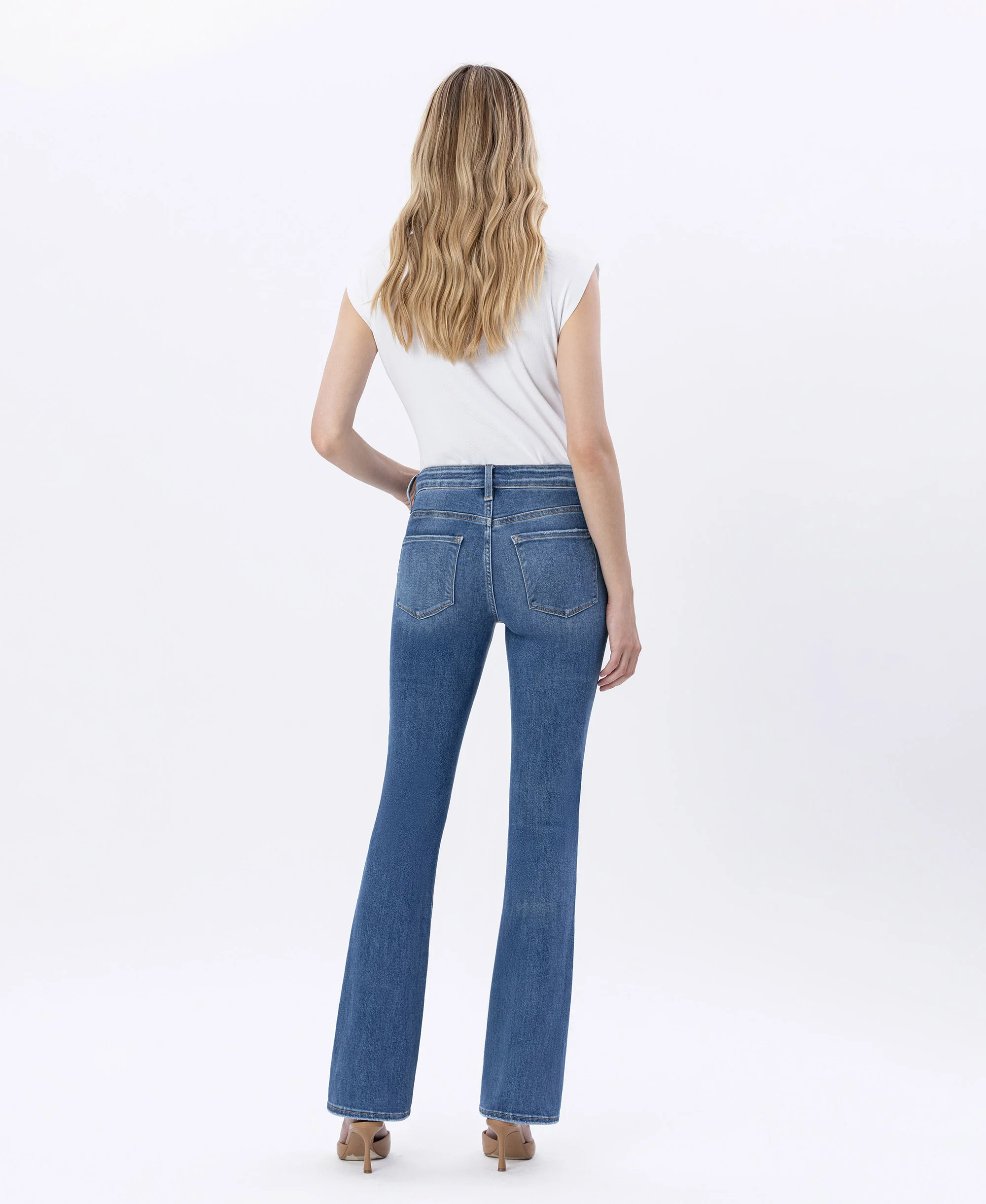 Walking on Sunshine - High Rise Slim Stretch Bootcut Jeans - Image 2